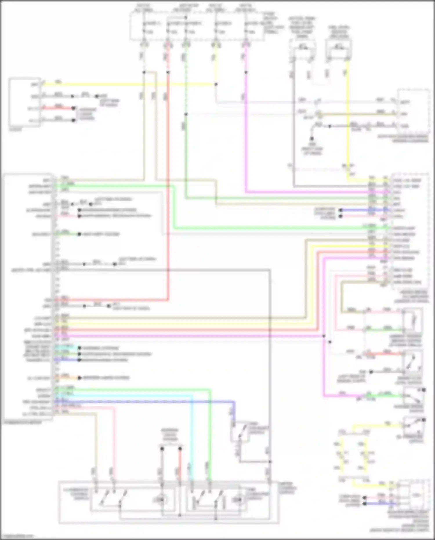 Wiring diagram starting/charging system supplemental restraints system for Infiniti FX50 II facelift (2011-2013) (1 of 1)