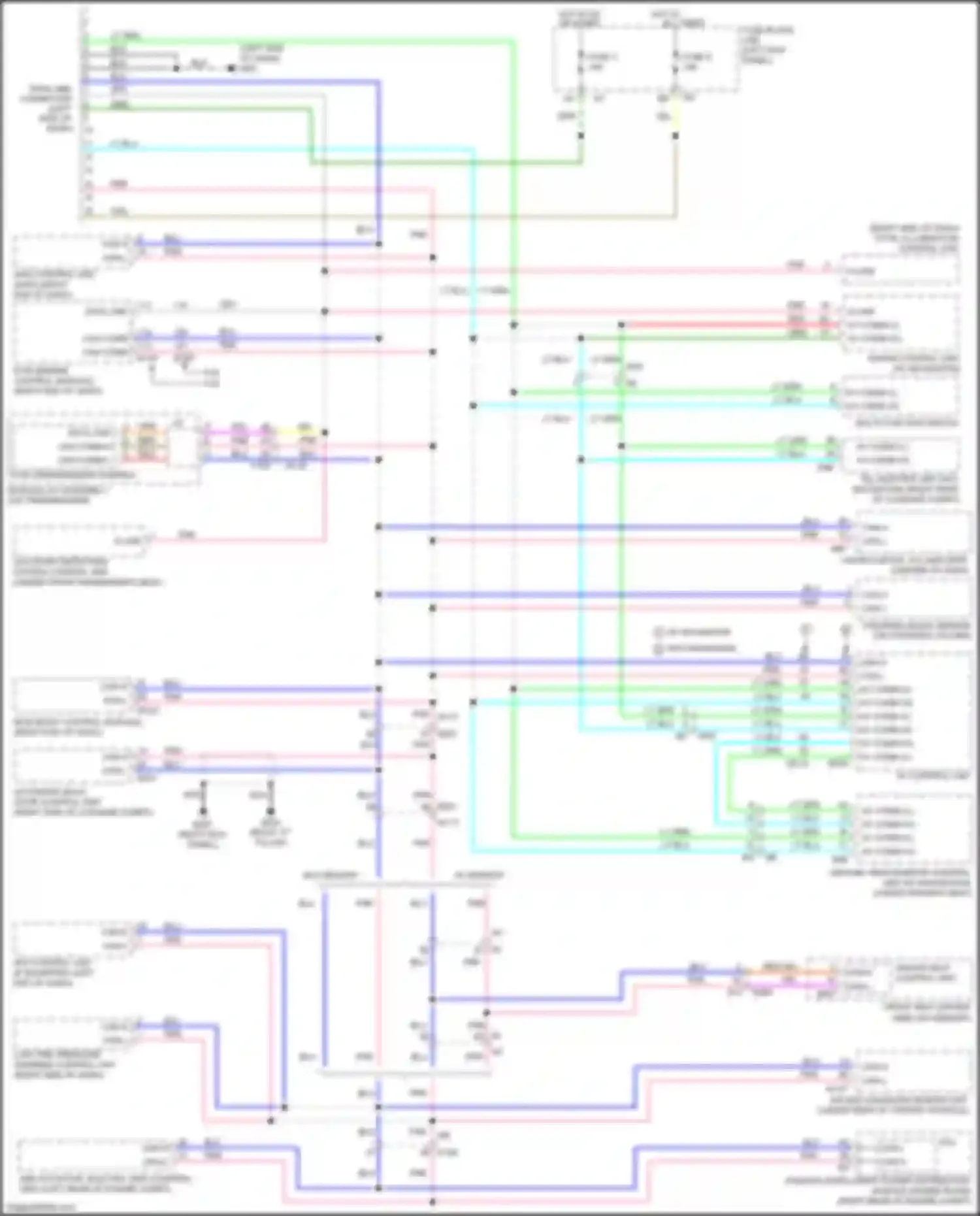 Wiring diagram w/ memory for Infiniti FX50 II facelift (2011-2013) (2 of 2)