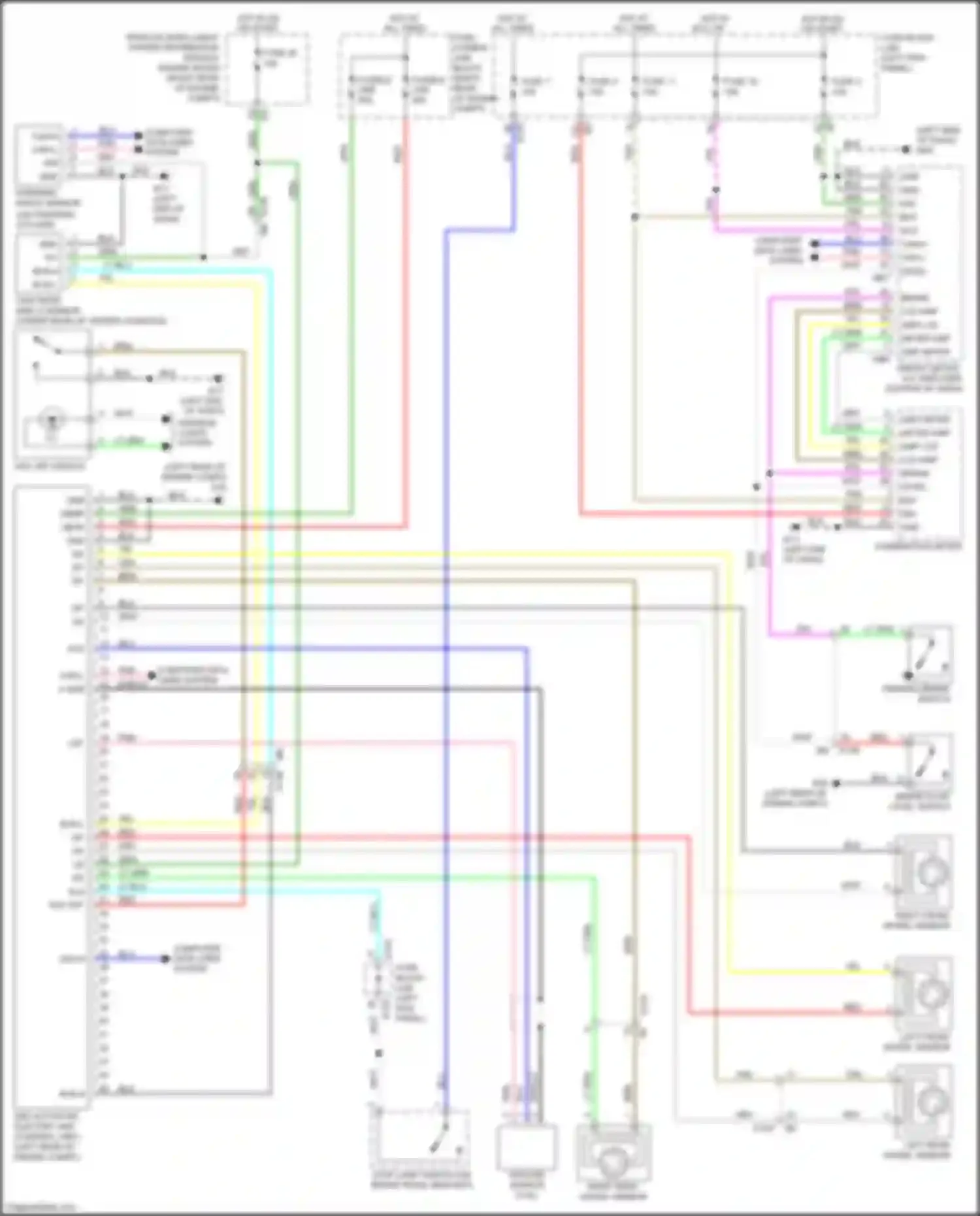 Wiring diagram yaw rate/ side/ g sensor for Infiniti FX50 II facelift (2011-2013) (1 of 1)