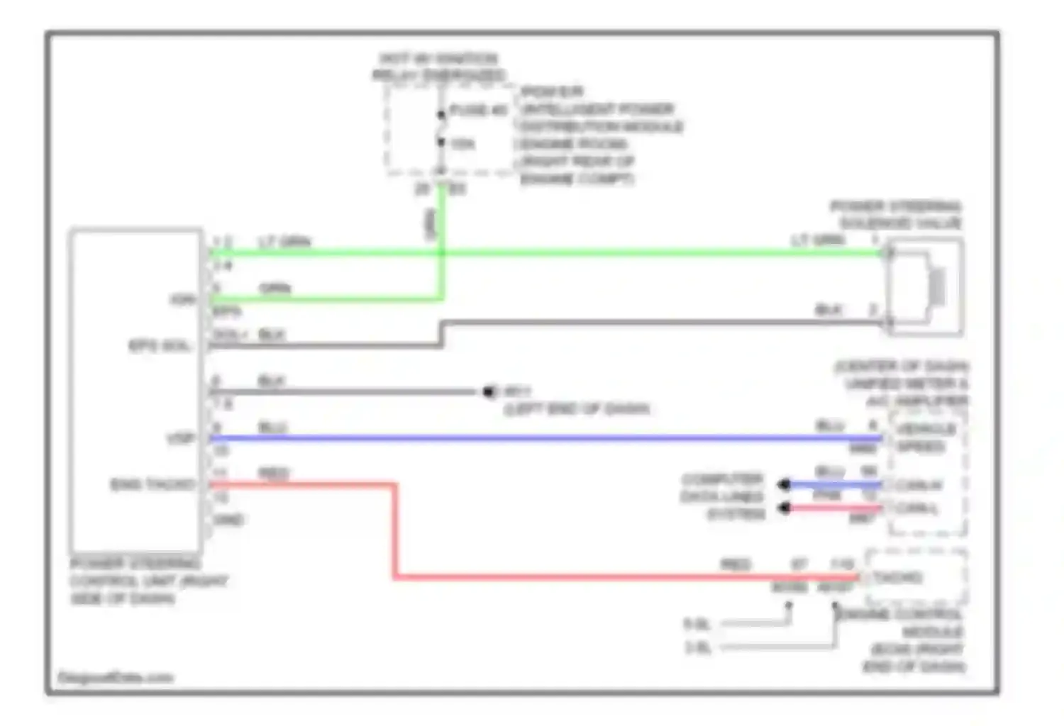 FX50 Infiniti II (2008-2012): Electronic power steering circuit, without ras