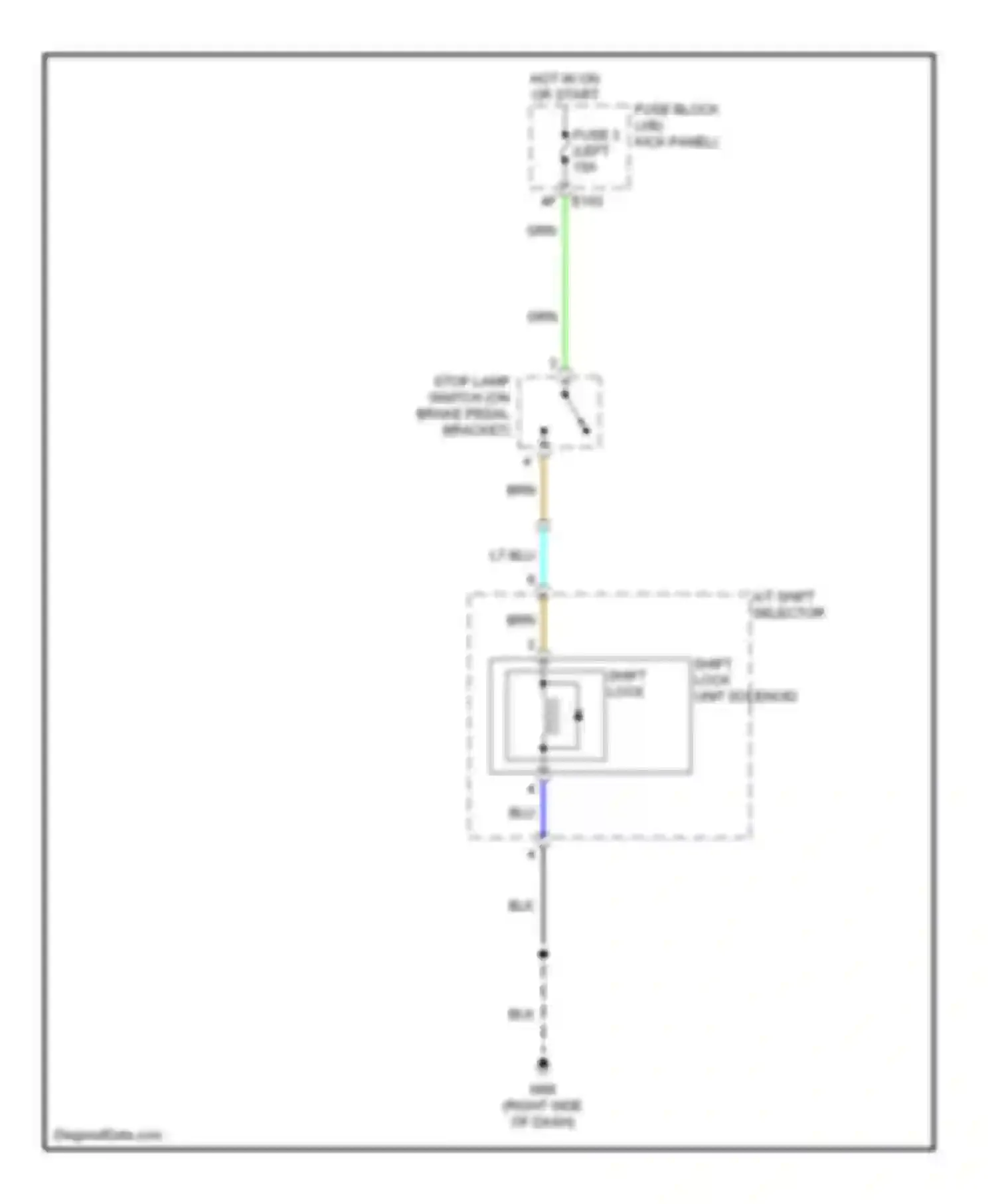Wiring diagram a/t shift selector for Infiniti FX50 II (2008-2012) (2 of 2)