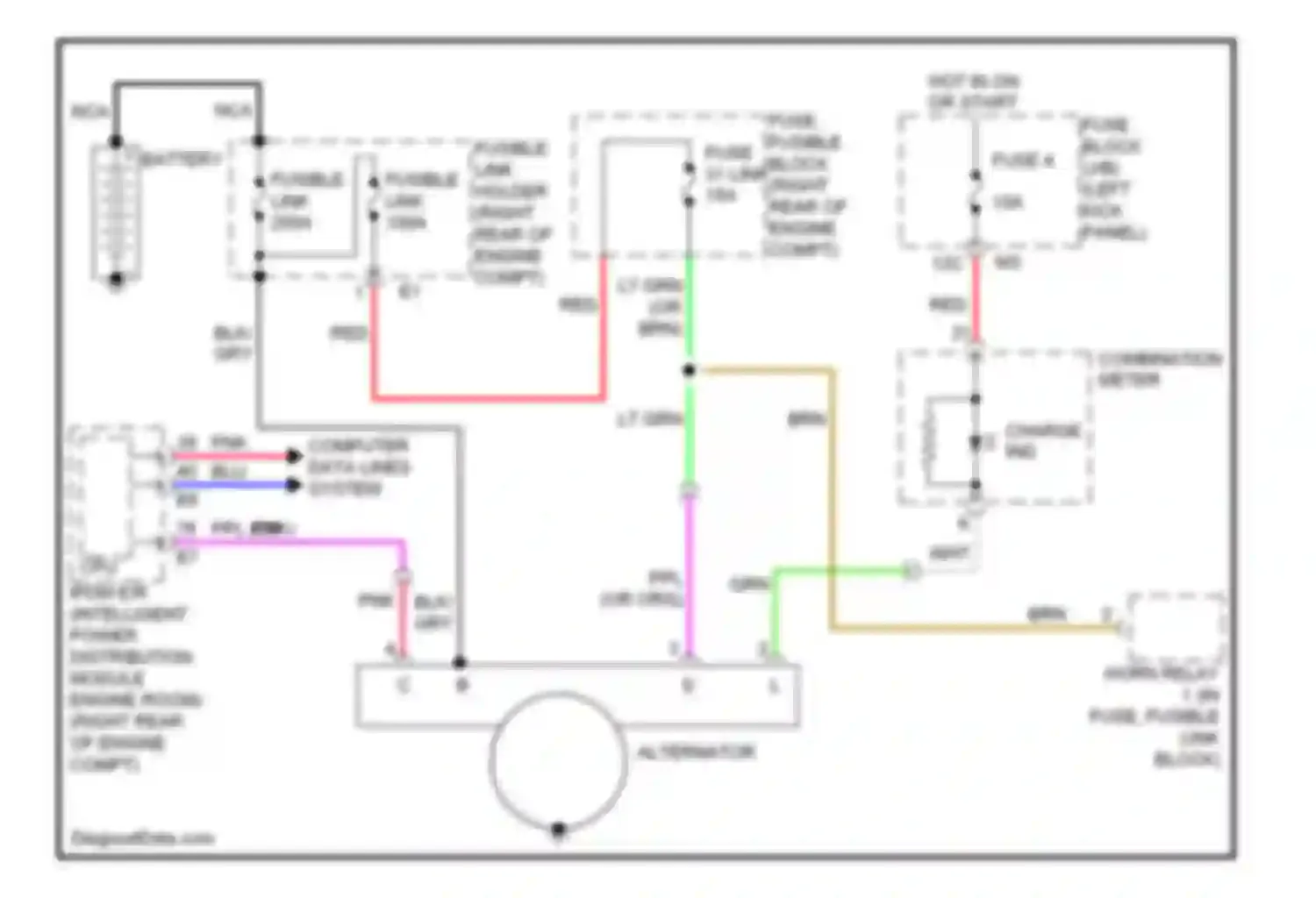 Wiring diagram combination meter for Infiniti FX50 II (2008-2012) (13 of 16)