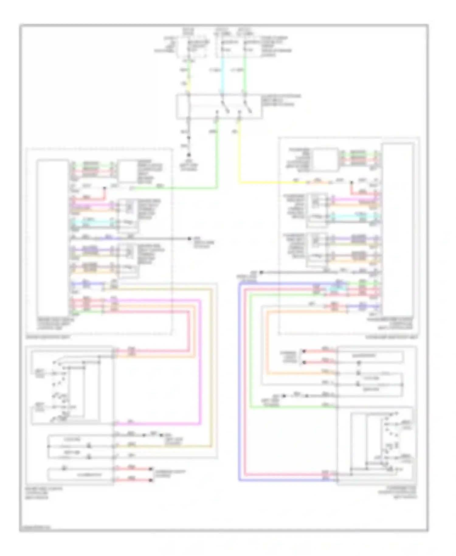 Wiring diagram driver side front seat for Infiniti FX50 II (2008-2012) (2 of 9)