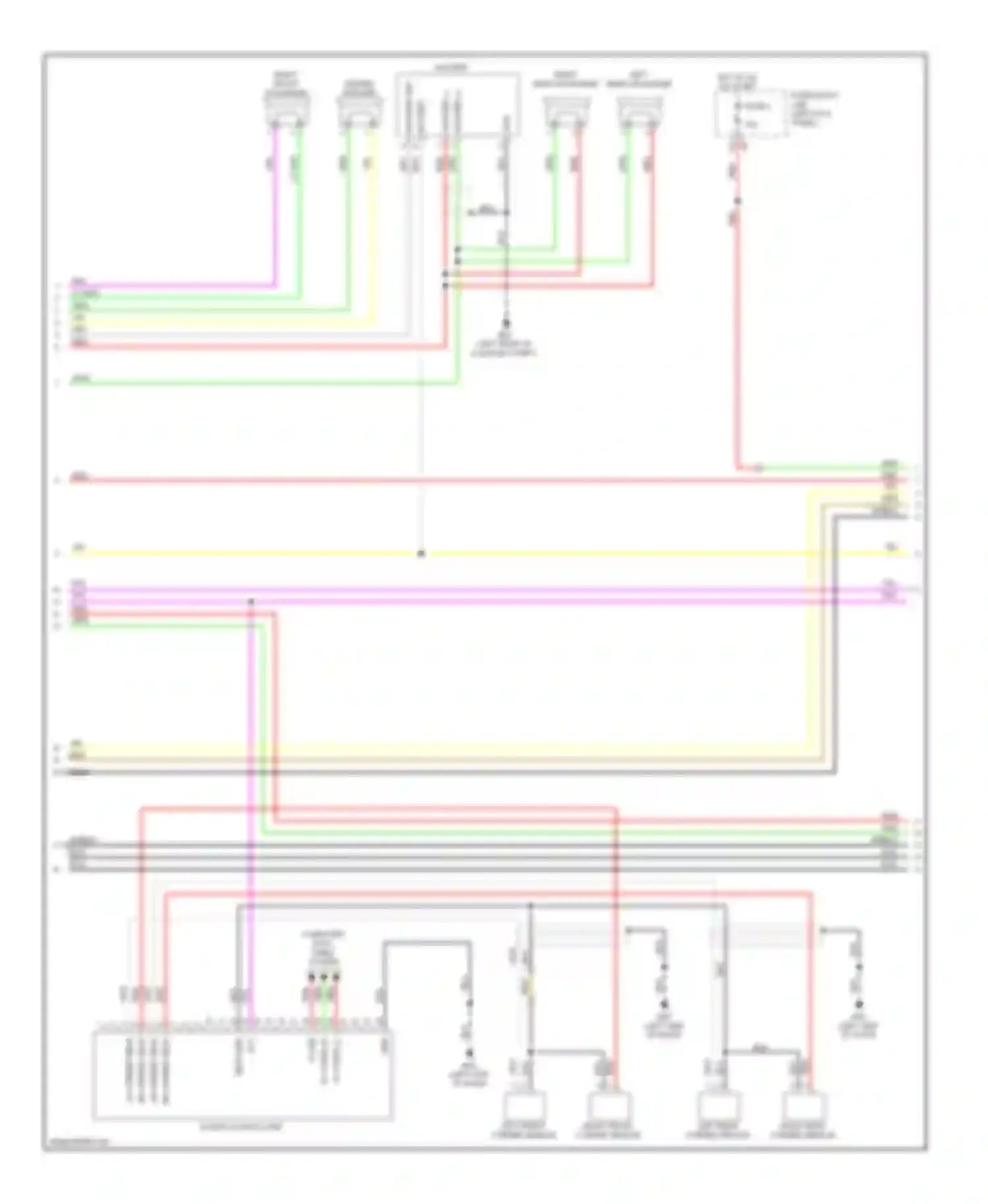 Wiring diagram left front corner sensor for Infiniti FX50 II (2008-2012) (1 of 2)