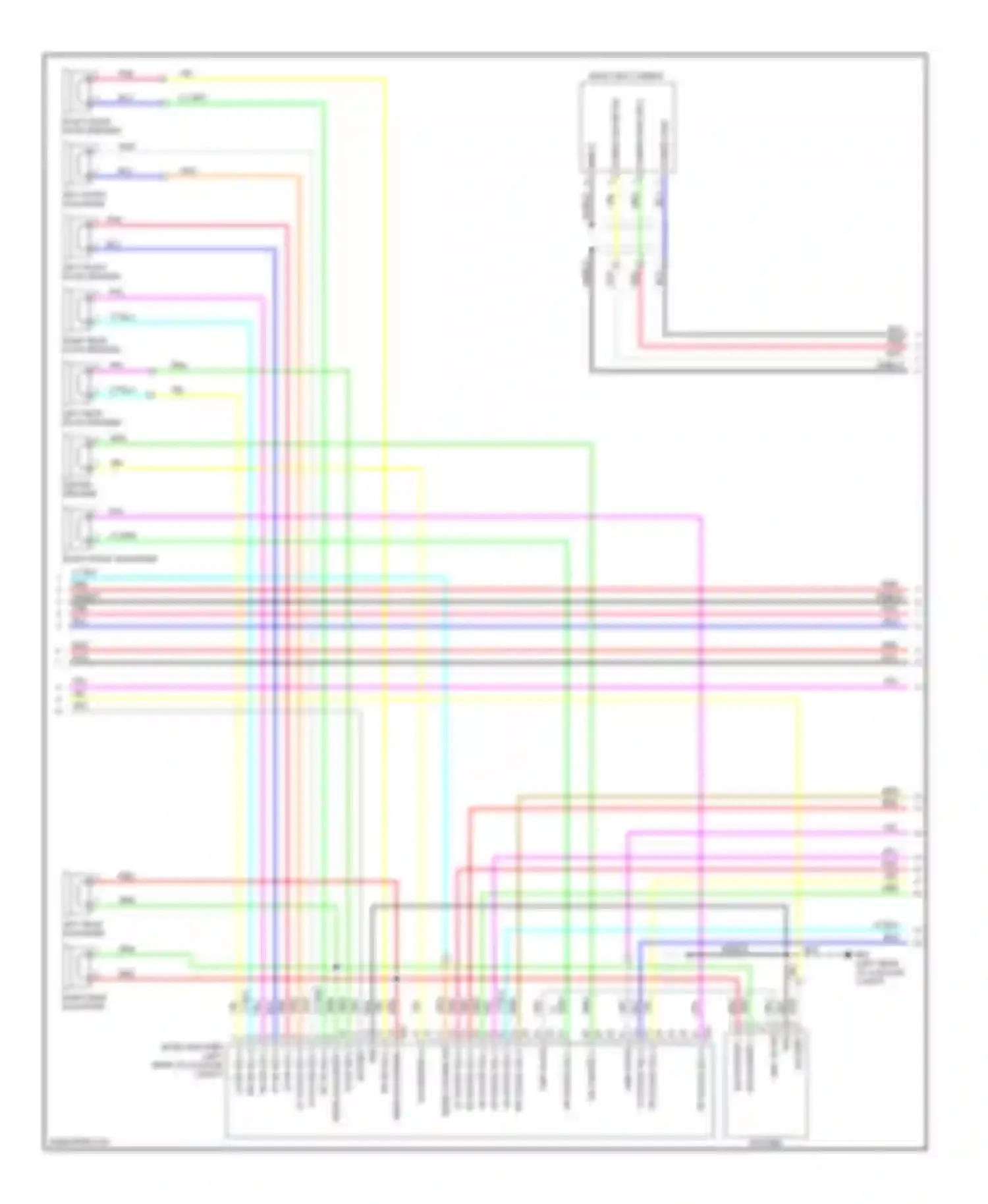 Wiring diagram left rear squawker for Infiniti FX50 II (2008-2012) (3 of 3)