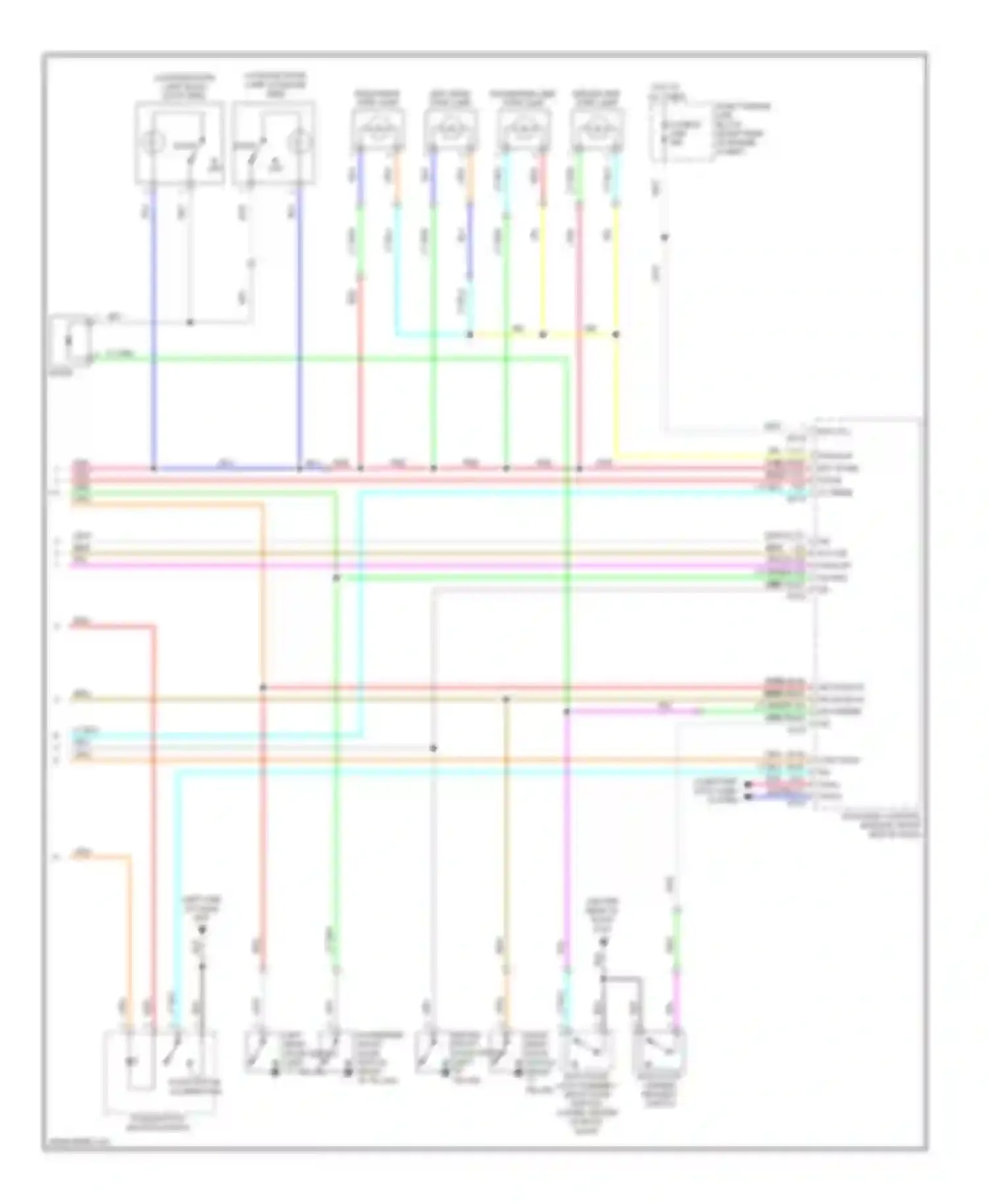 Wiring diagram left rear step lamp for Infiniti FX50 II (2008-2012) (1 of 1)