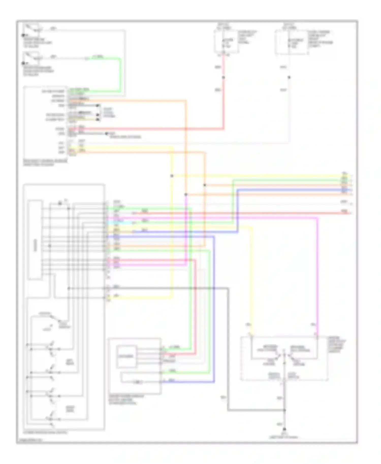 Wiring diagram lock switch unlock switch for Infiniti FX50 II (2008-2012) (1 of 1)