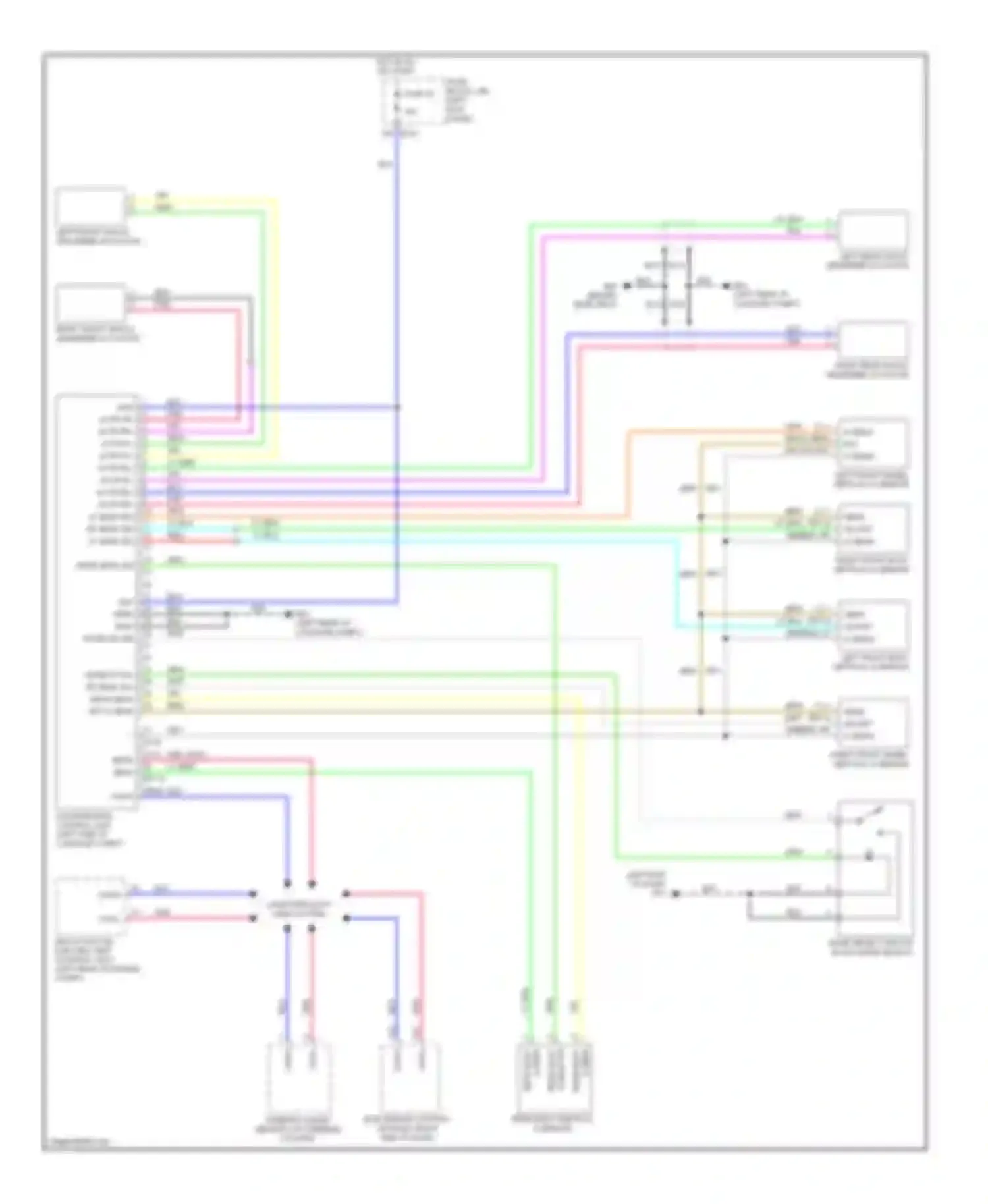 Wiring diagram right front wheel vertical g sensor for Infiniti FX50 II (2008-2012) (1 of 1)