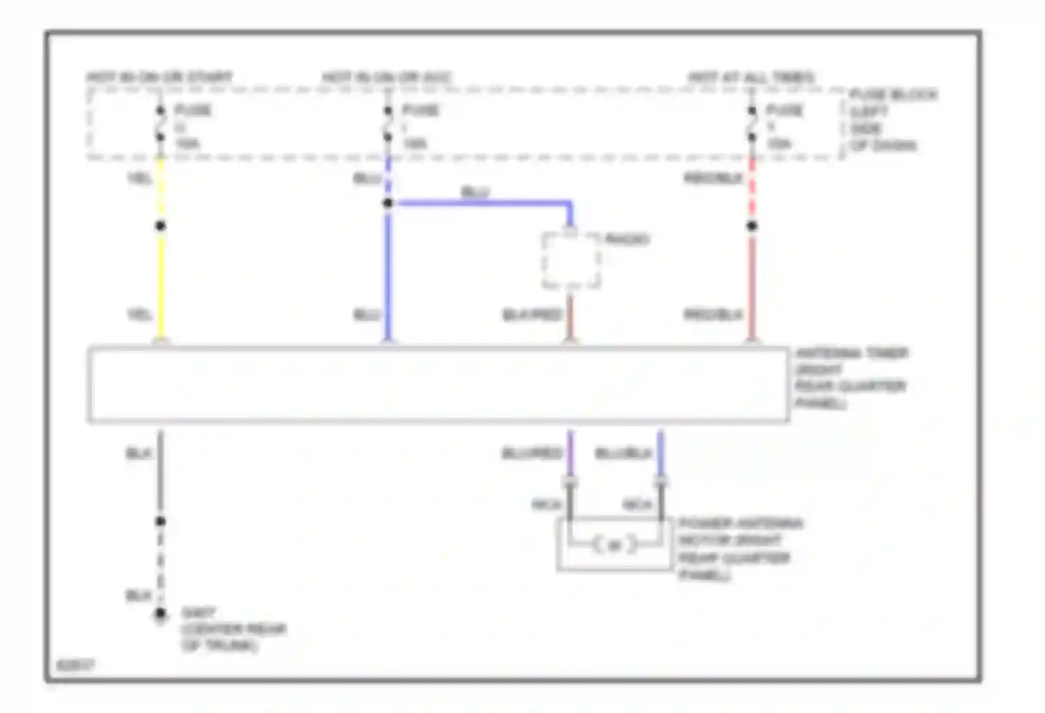 Car Wiring Diagrams for G20 Infiniti I (1991-1996): Power antenna circuit