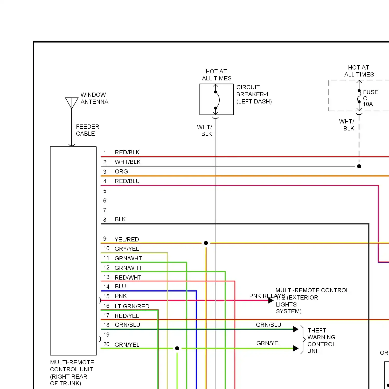 demo - Power door lock circuit, with keyless entry (1 of 2) Power door lock circuit, with keyless entry (1 of 2)