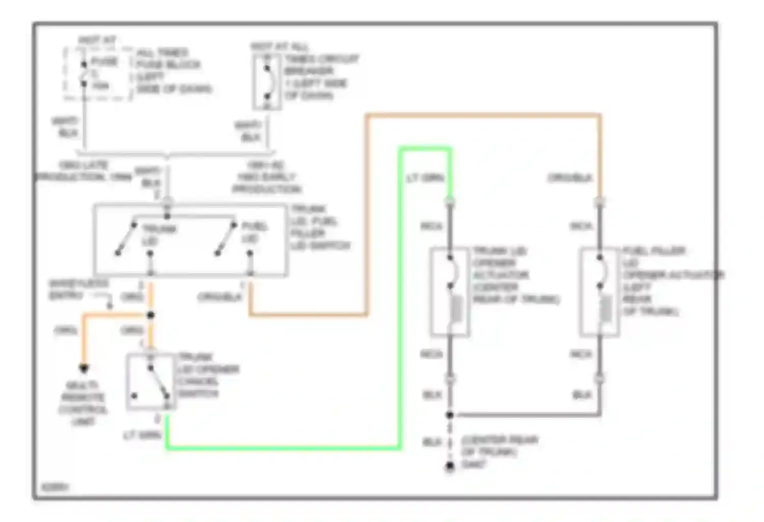 Wiring diagram 1993 late production, 1994 for Infiniti G20 I (1991-1996) (1 of 1)