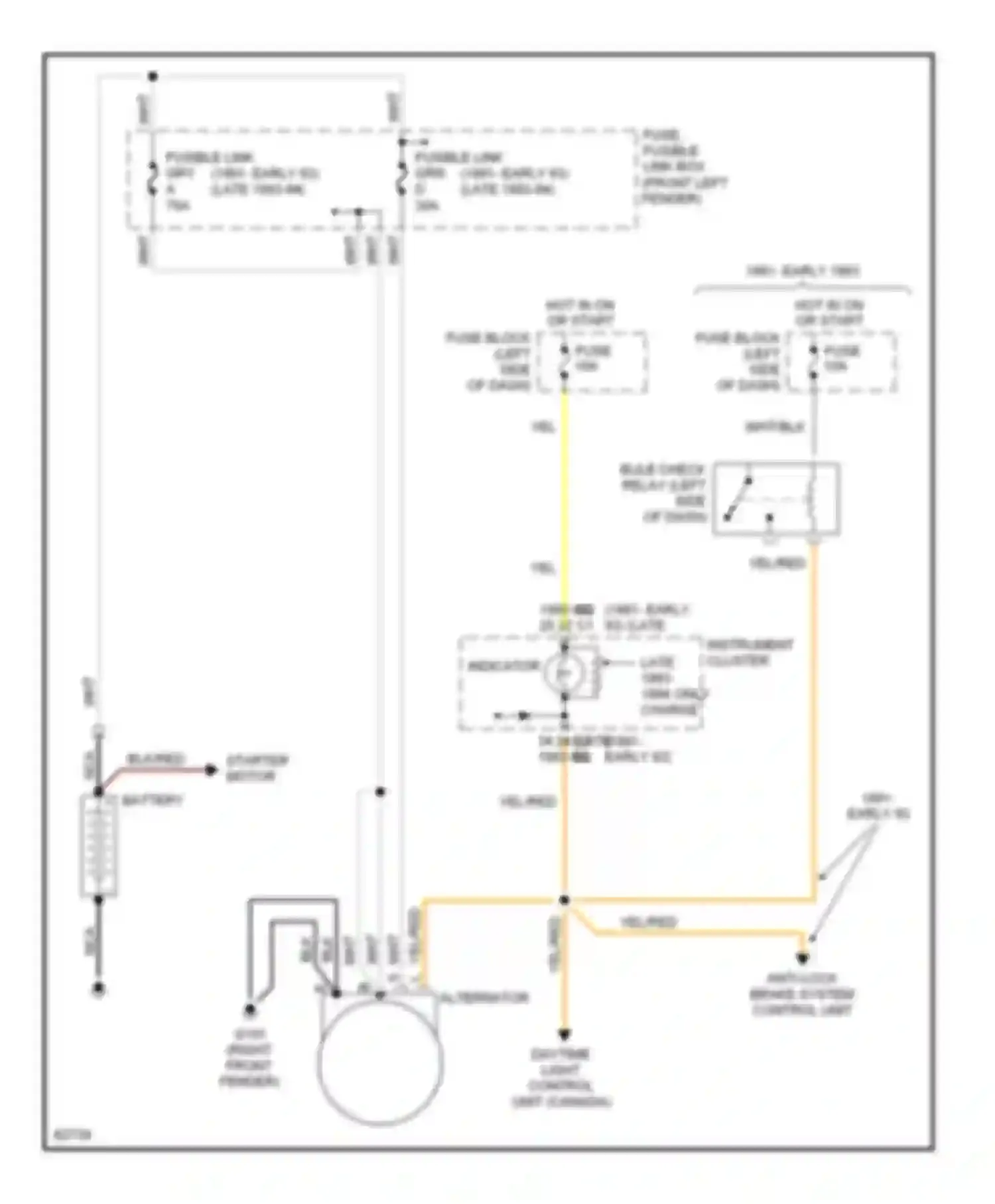Wiring diagram anti-lock brake system control unit for Infiniti G20 I (1991-1996) (1 of 1)