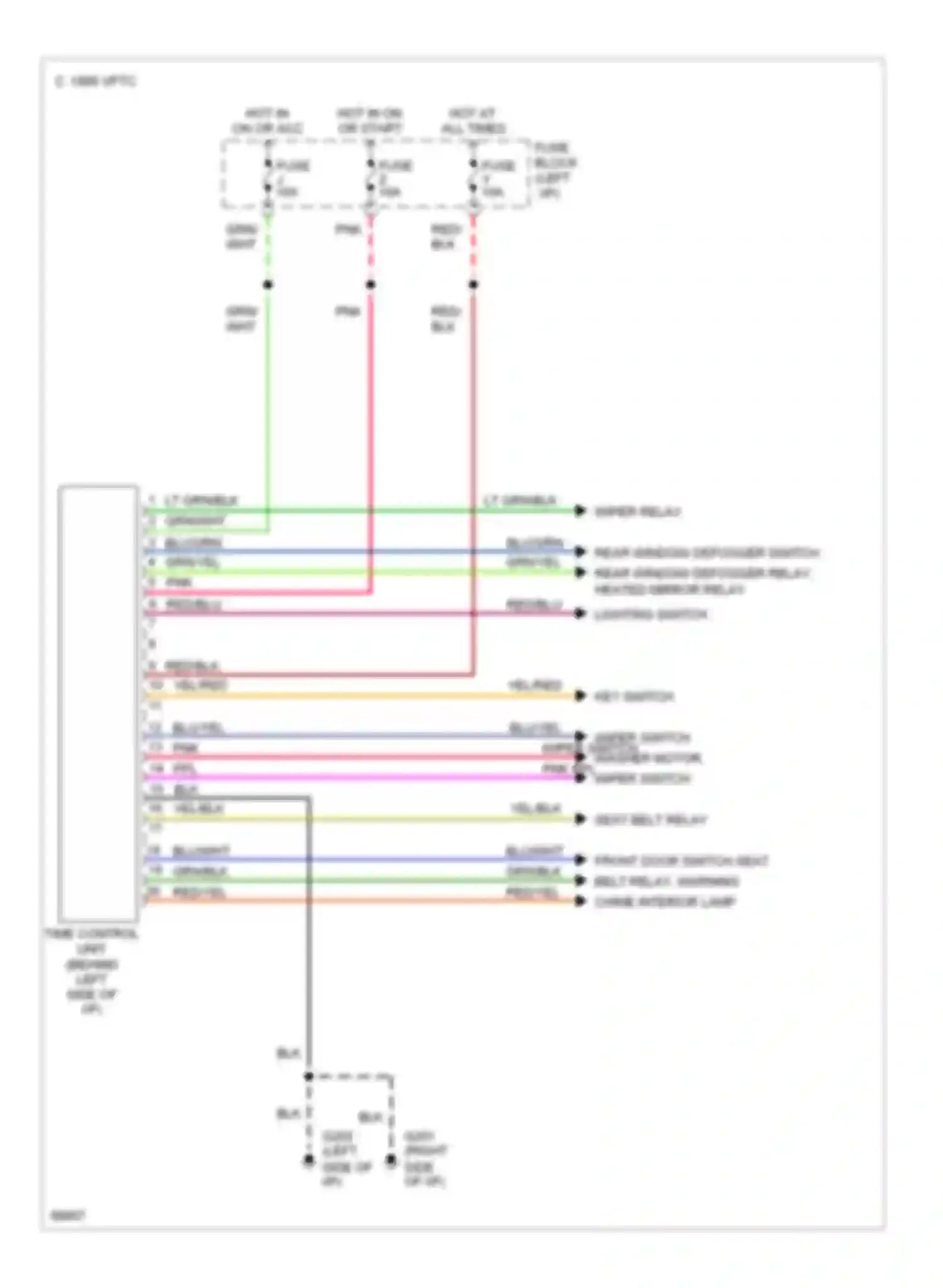 Wiring diagram key switch for Infiniti G20 I (1991-1996) (4 of 4)
