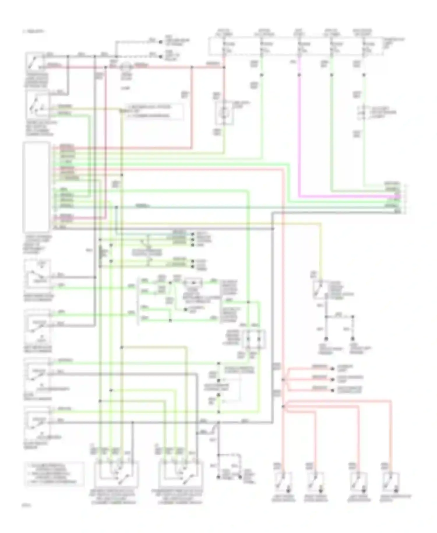 Wiring diagram left rear right rear door switch door switch for Infiniti G20 I (1991-1996) (1 of 1)