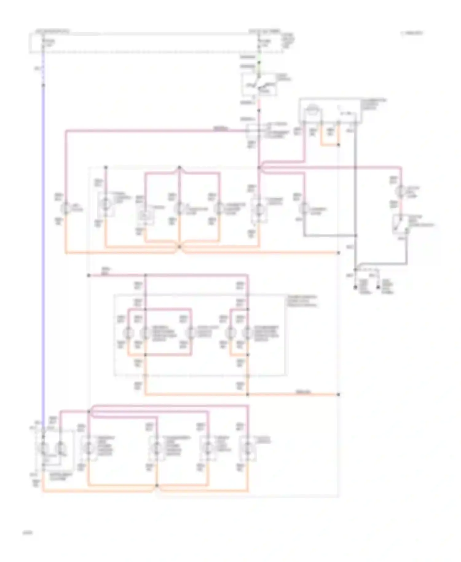 Wiring diagram passenger's side power window switch for Infiniti G20 I (1991-1996) (1 of 1)