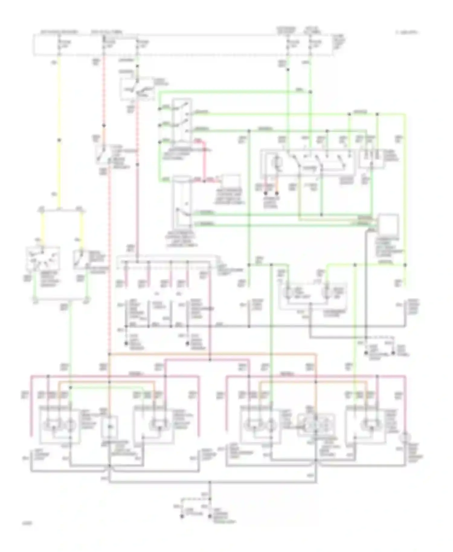 Wiring diagram right rear tail/ stop/ turn lights for Infiniti G20 I (1991-1996) (1 of 2)