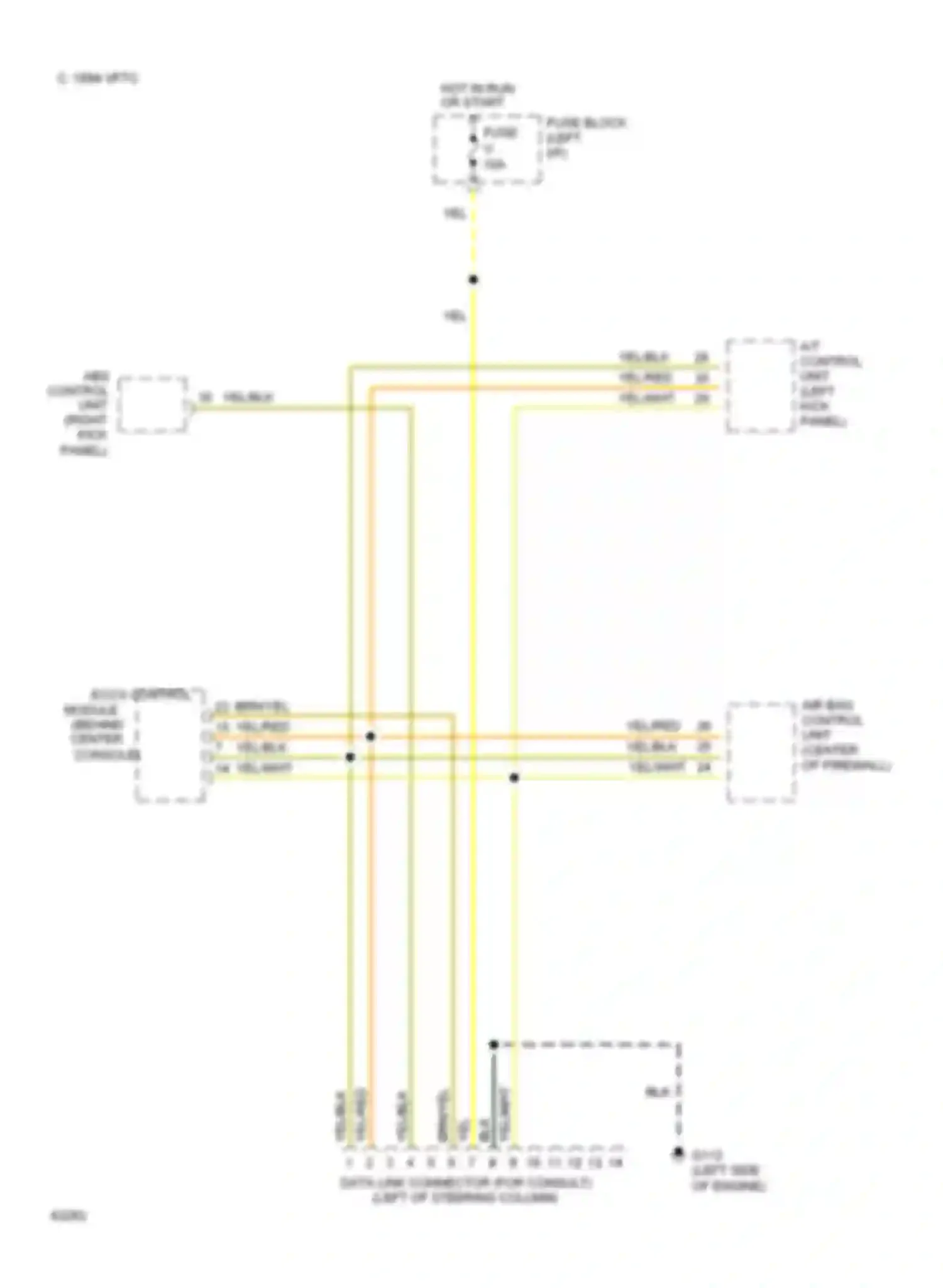Wiring diagram yel/wht for Infiniti G20 I (1991-1996) (1 of 4)