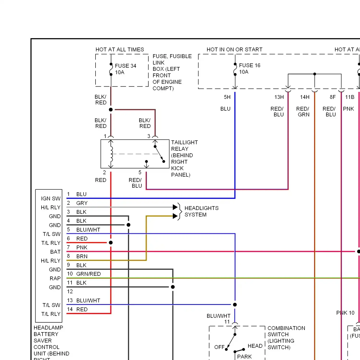 demo - Exterior lamps circuit (1 of 2) Exterior lamps circuit (1 of 2)