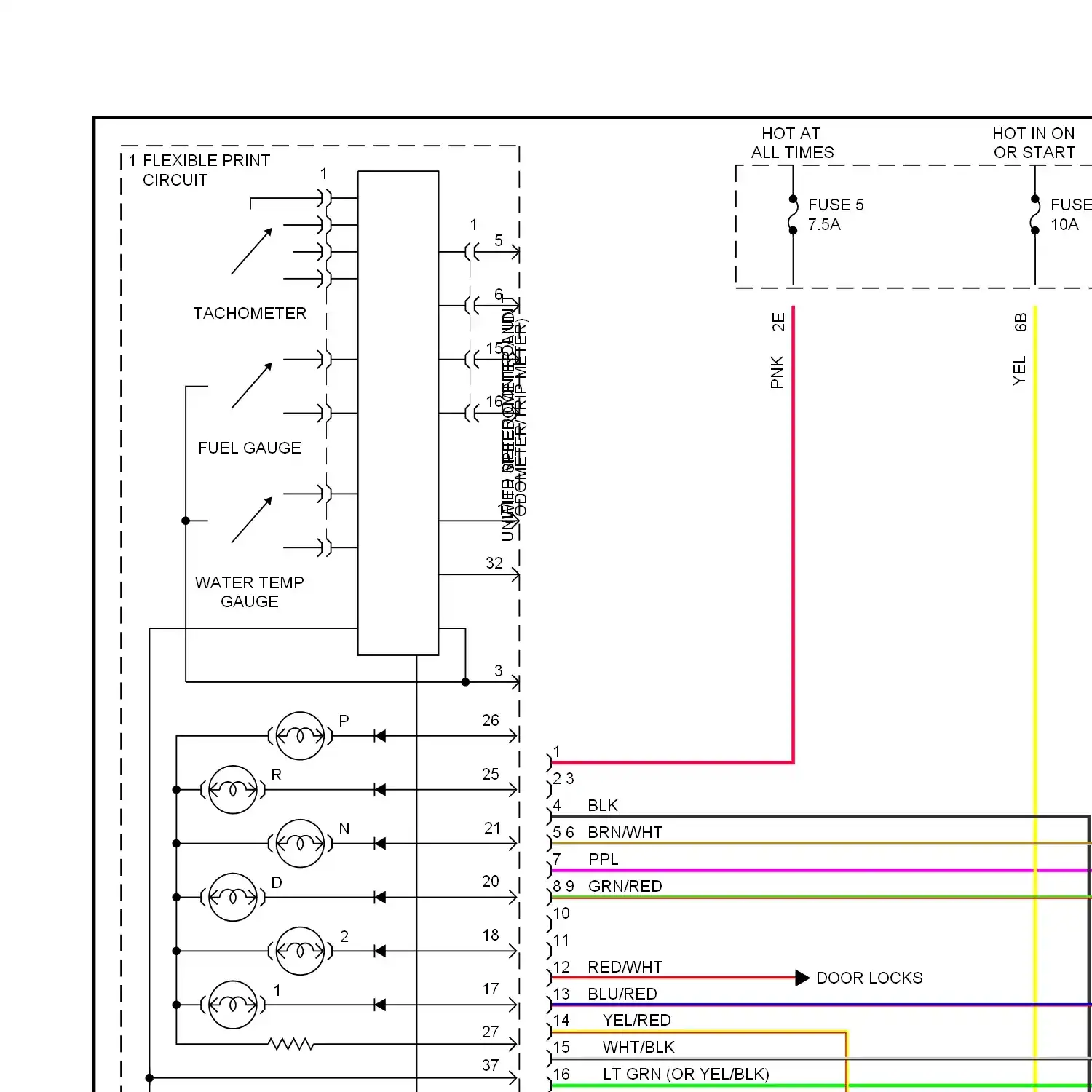 demo - Instrument cluster circuit (1 of 2) Instrument cluster circuit (1 of 2)
