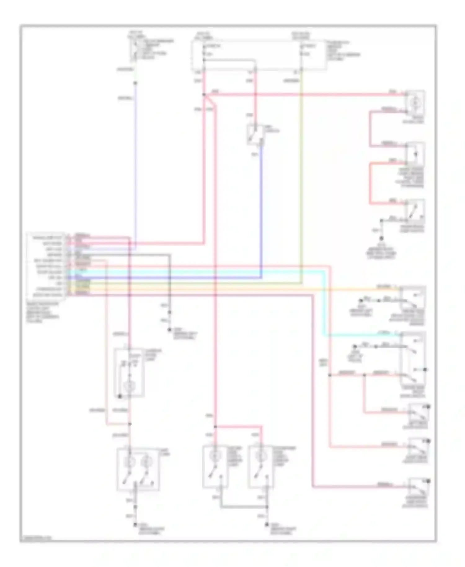 Car Wiring Diagrams for G20 Infiniti II (1999-2002): Courtesy lamps circuit