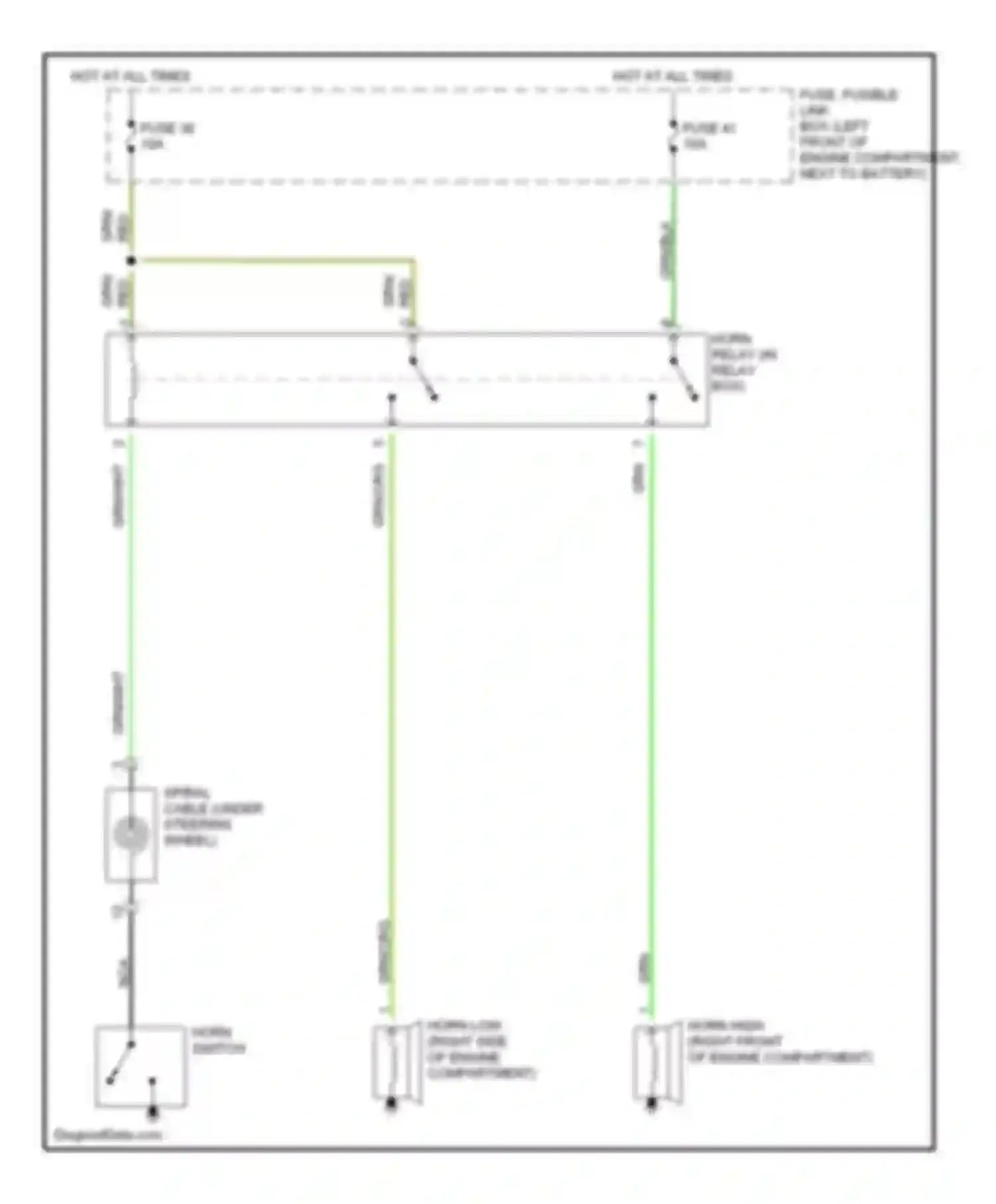 Wiring diagram grn red/ for Infiniti G20 II (1999-2002) (1 of 1)
