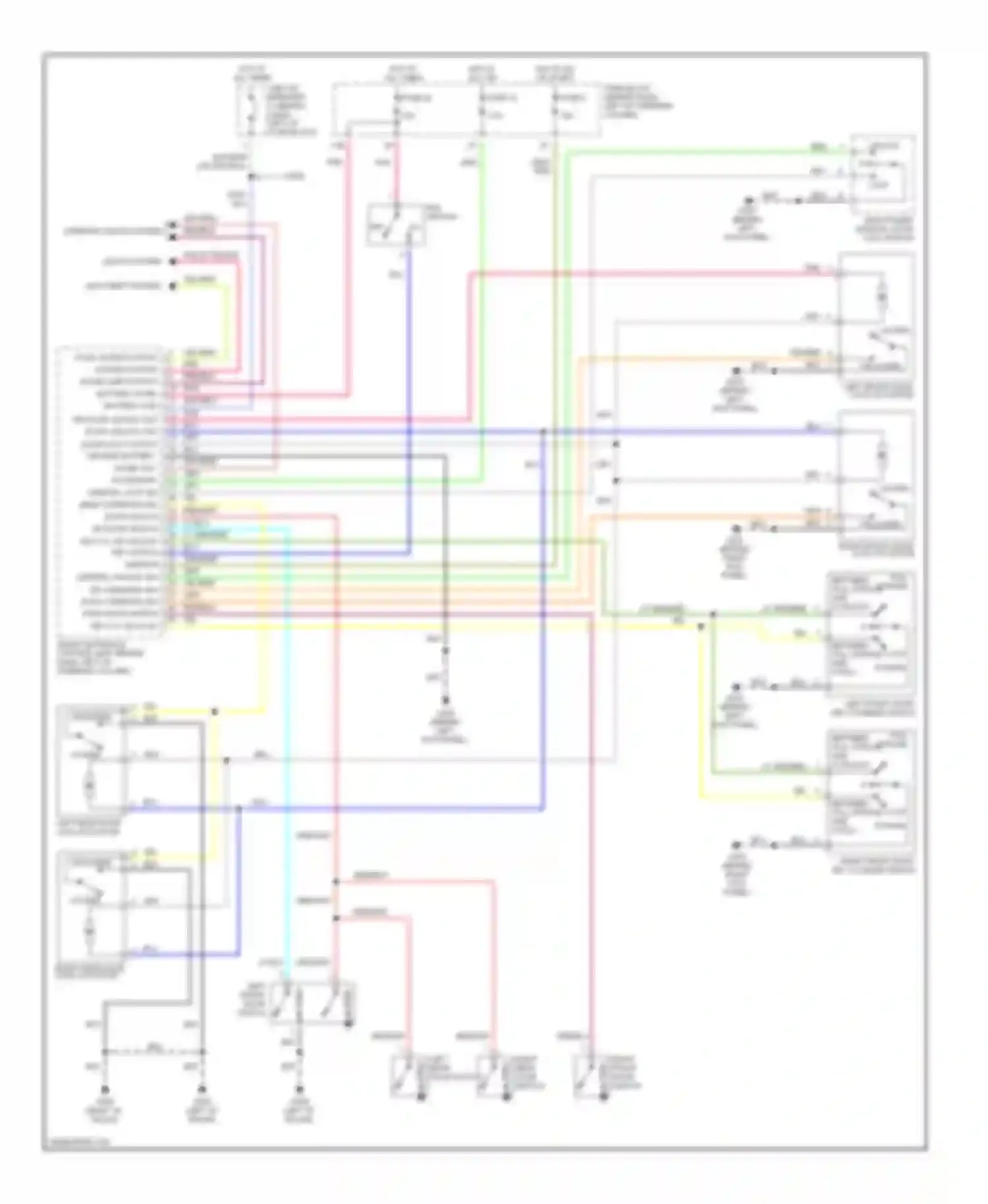 Wiring diagram left front door switch for Infiniti G20 II (1999-2002) (3 of 4)