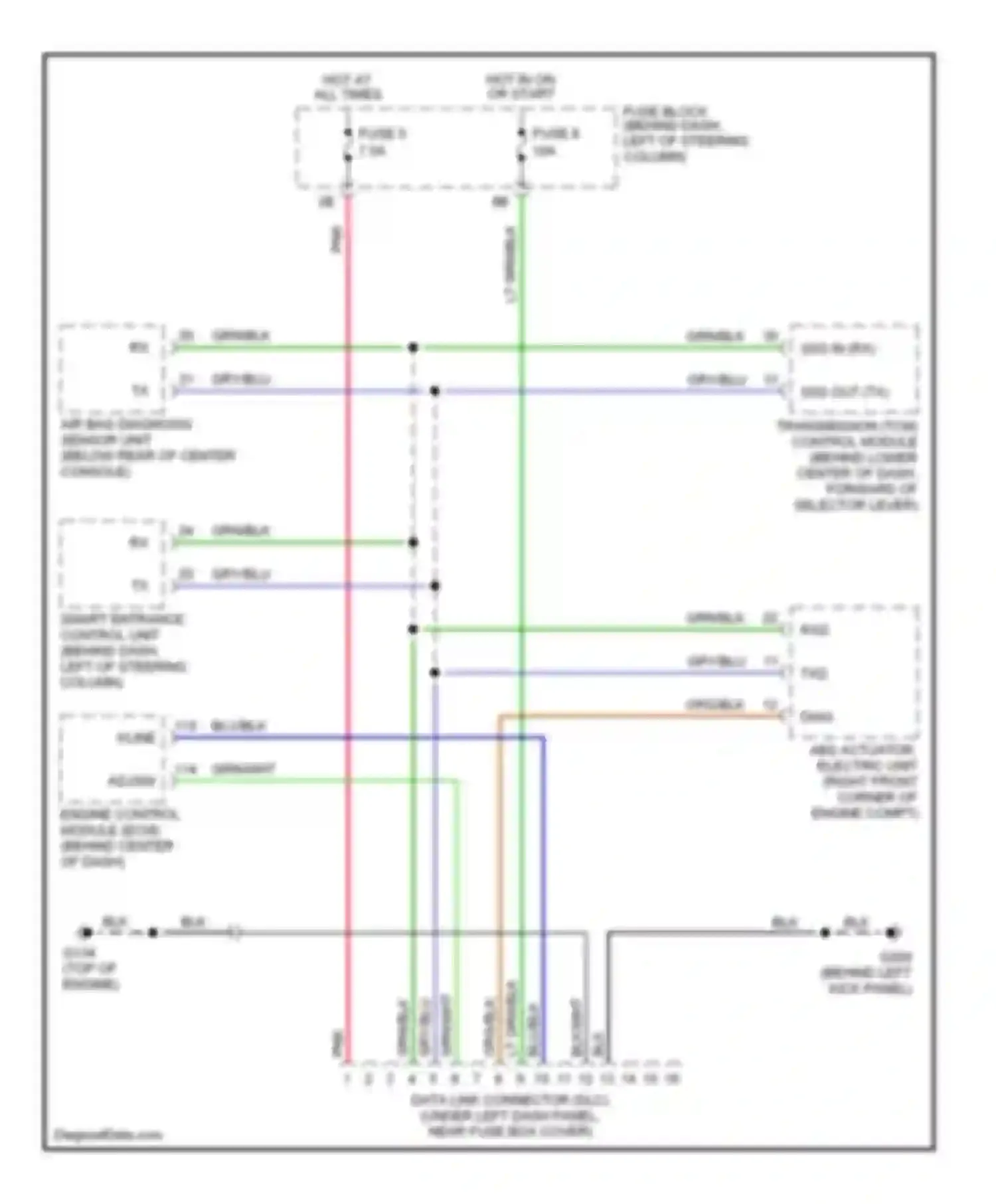 Wiring diagram org/blk for Infiniti G20 II (1999-2002) (3 of 7)