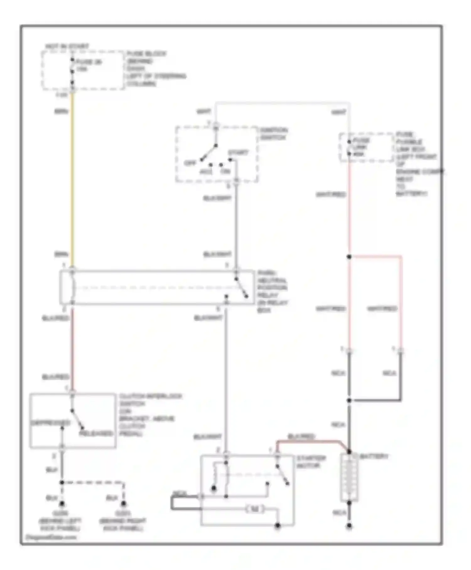 Wiring diagram park/ neutral for Infiniti G20 II (1999-2002) (1 of 1)