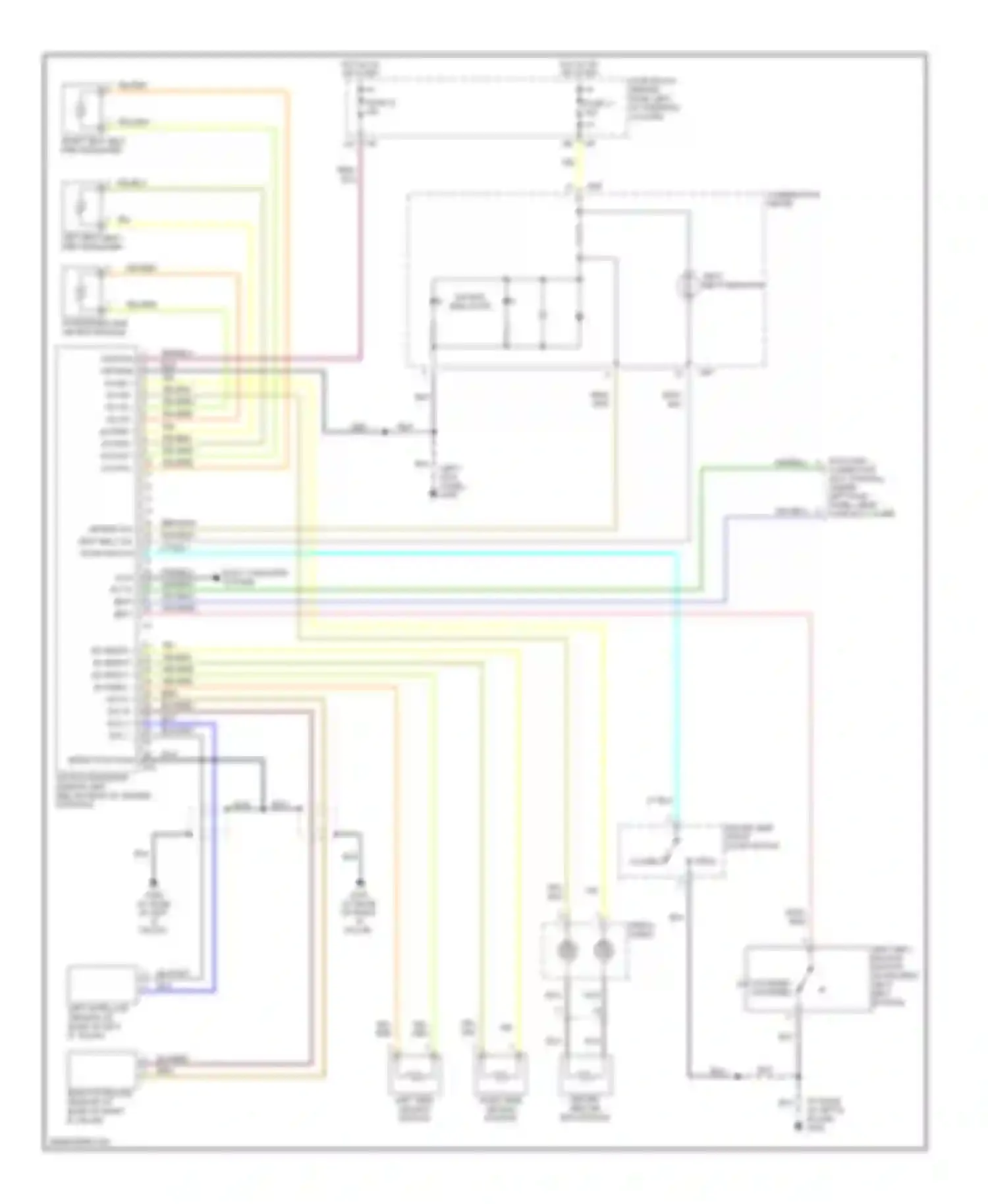 Wiring diagram passenger side air bag module for Infiniti G20 II (1999-2002) (1 of 1)