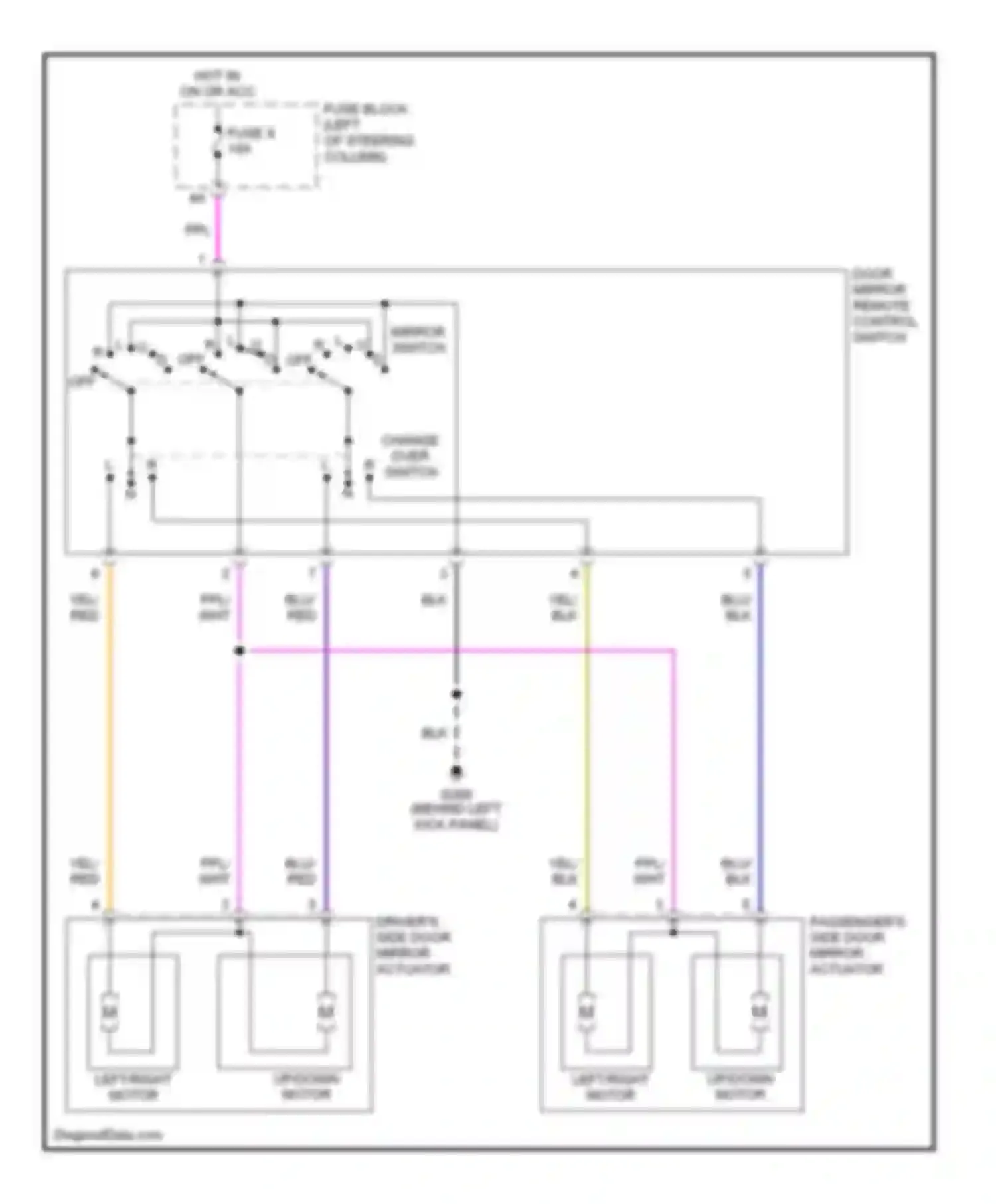 Wiring diagram up/down motor for Infiniti G20 II (1999-2002) (1 of 1)