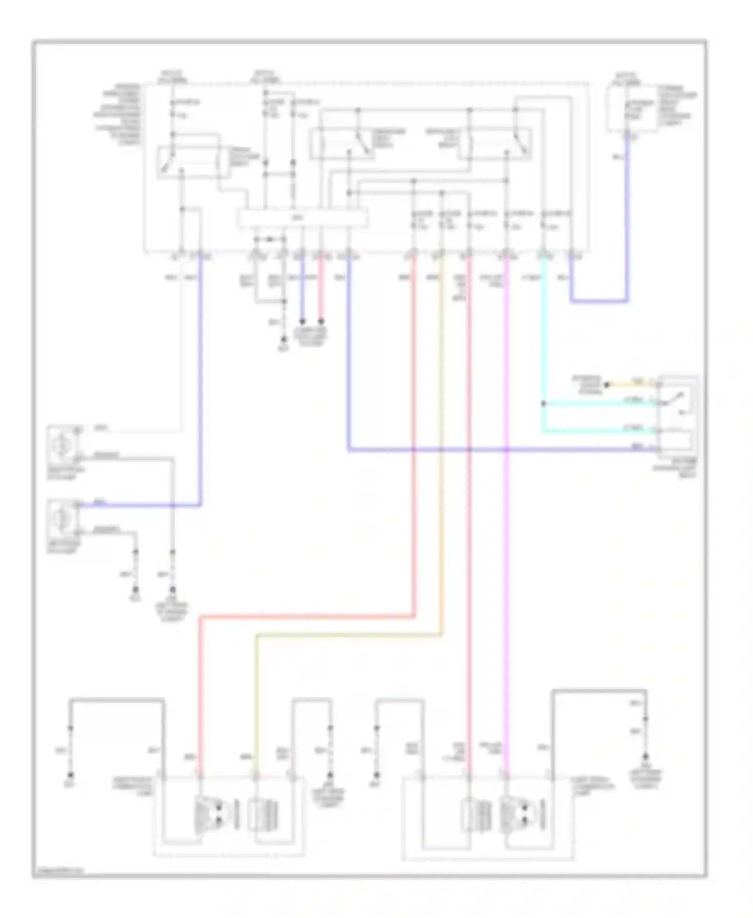 G25 Infiniti IV facelift (2006-2013): Headlights circuit (2 of 2)