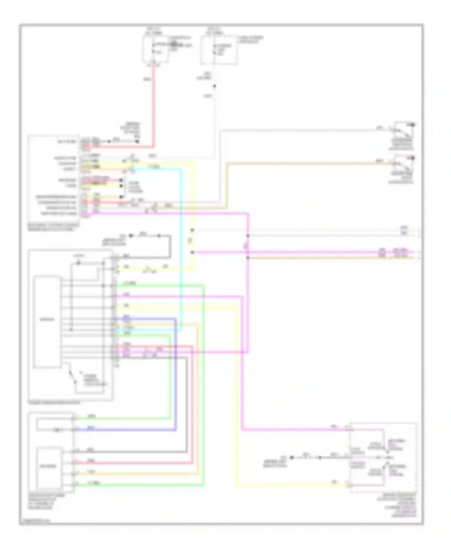G25 Infiniti IV facelift (2006-2013): Power windows circuit, sedan (1 of 2)