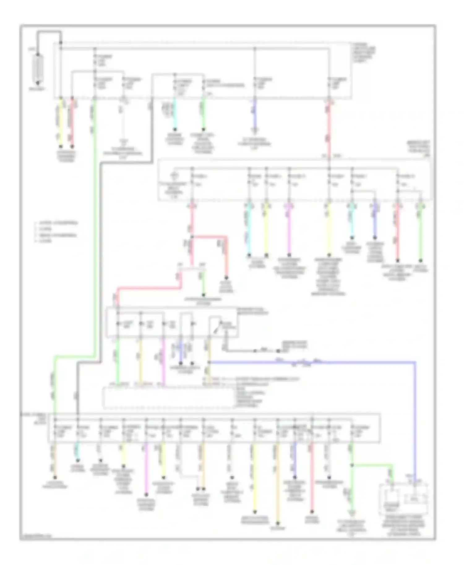 Wiring diagram electronic power steering, power tops systems for Infiniti G25 IV facelift (2006-2013) (1 of 1)