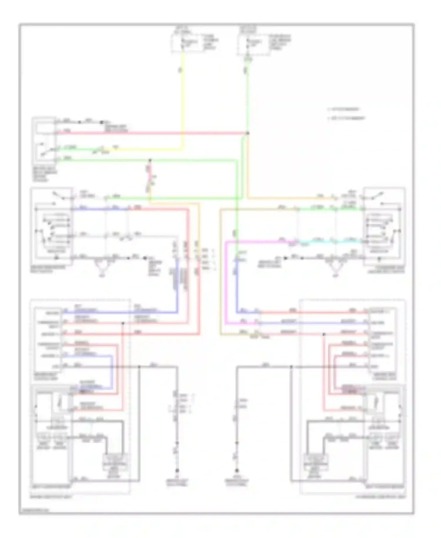 Wiring diagram heated seat control unit for Infiniti G25 IV facelift (2006-2013) (1 of 1)