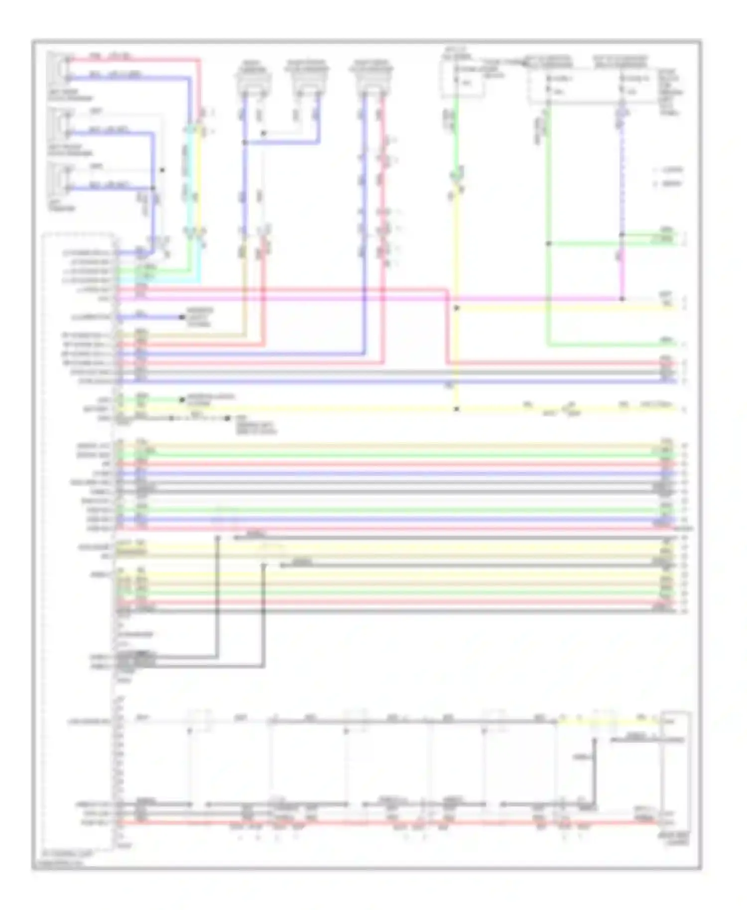 Wiring diagram left rear door speaker for Infiniti G25 IV facelift (2006-2013) (2 of 5)