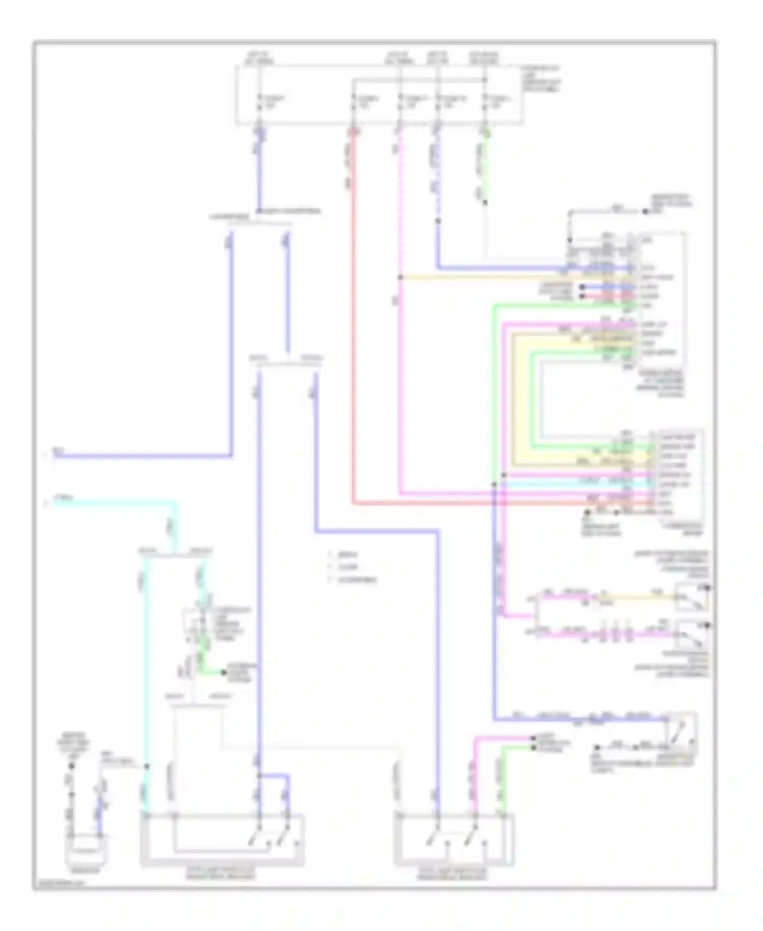 Wiring diagram parking brake switch for Infiniti G25 IV facelift (2006-2013) (1 of 4)