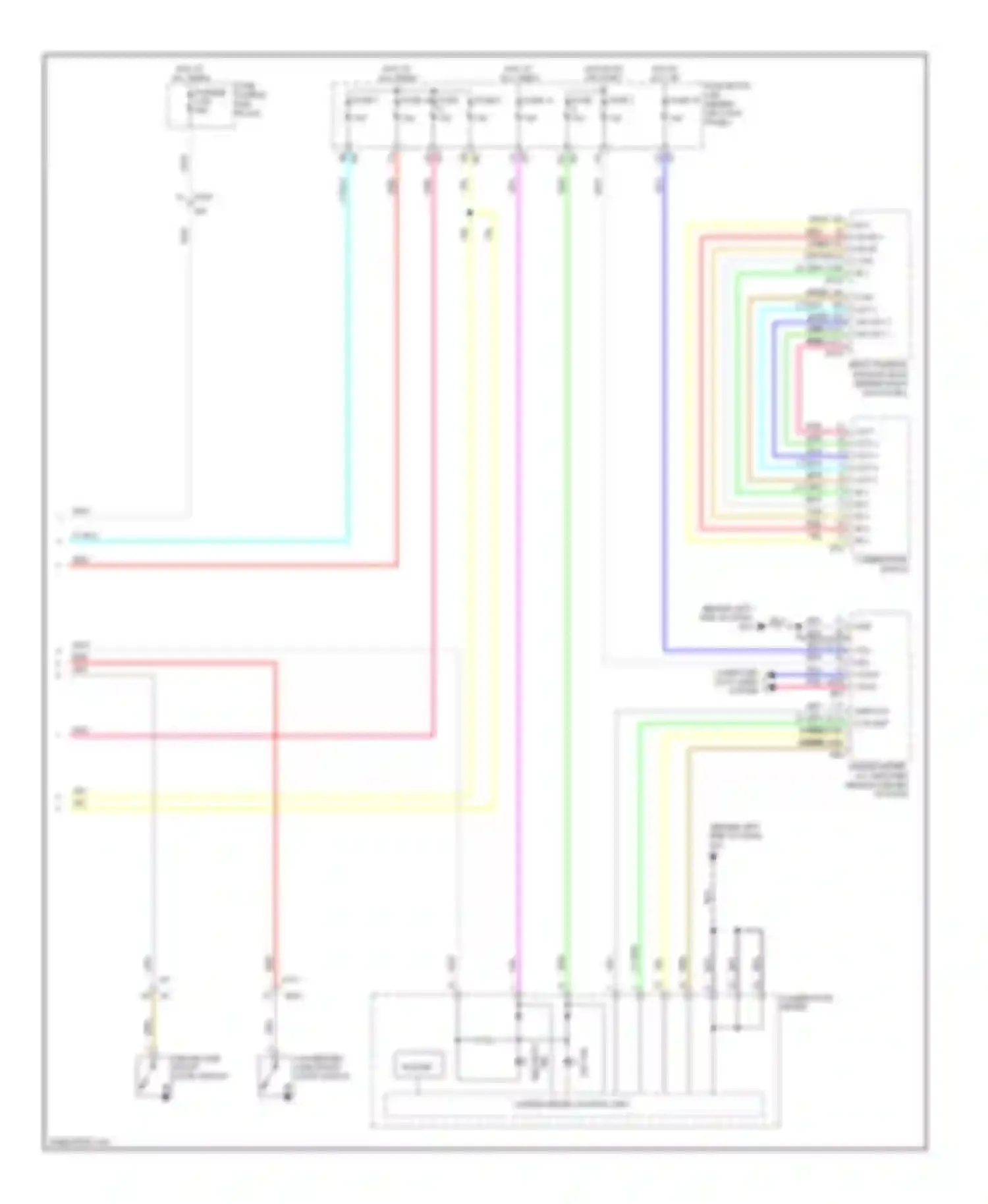 Wiring diagram passenger side front door switch for Infiniti G25 IV facelift (2006-2013) (1 of 5)