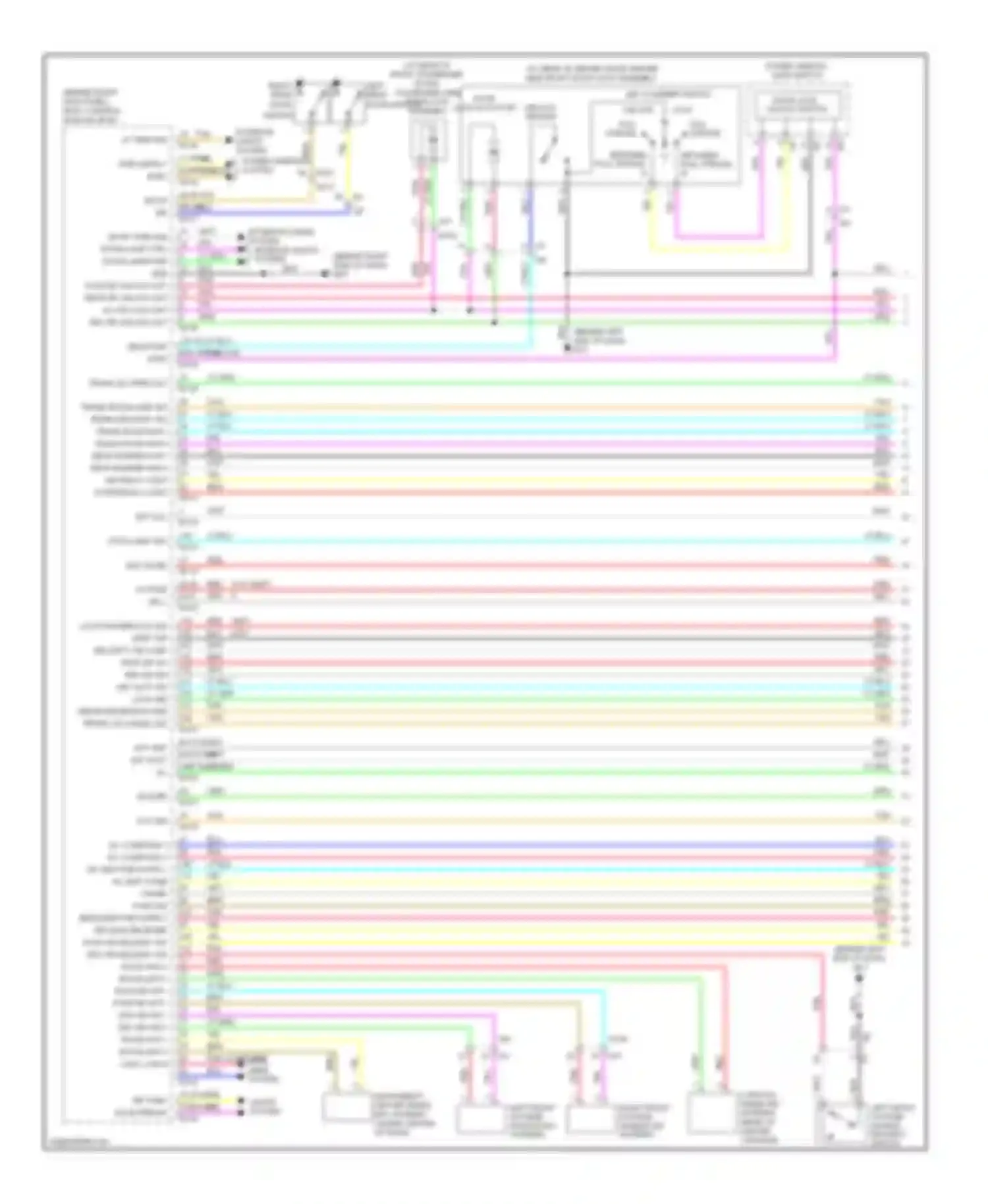 Wiring diagram right rear door switch for Infiniti G25 IV facelift (2006-2013) (1 of 2)