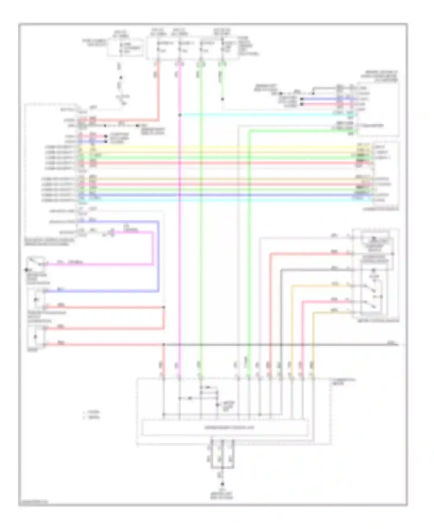 Wiring diagram unified meter control unit for Infiniti G25 IV facelift (2006-2013) (2 of 3)