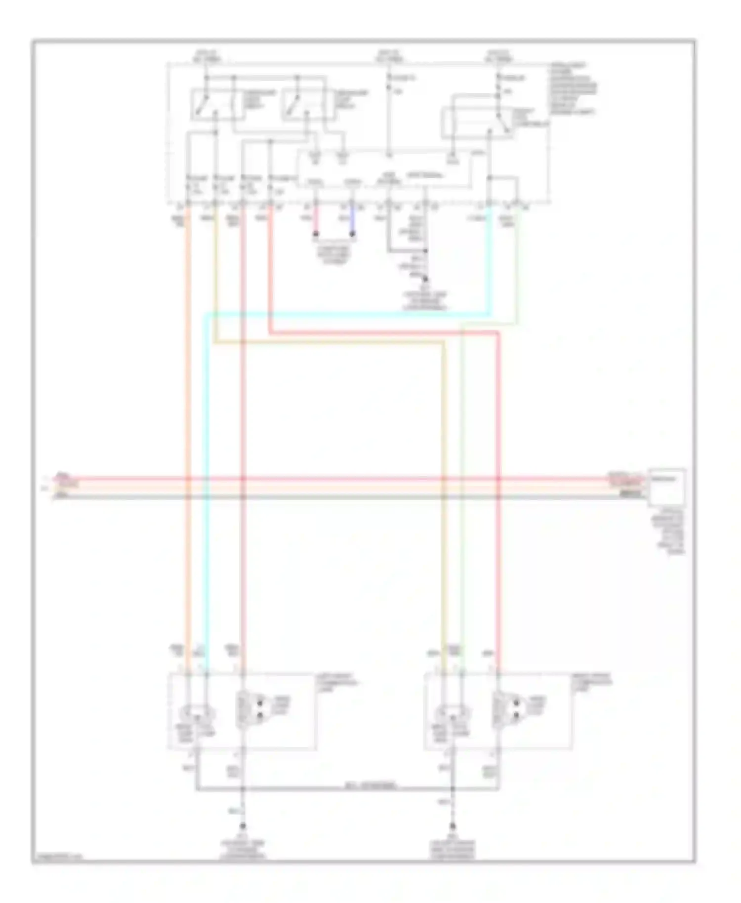 G35 Infiniti III (2002-2007): Headlights circuit, without drl (2 of 2)