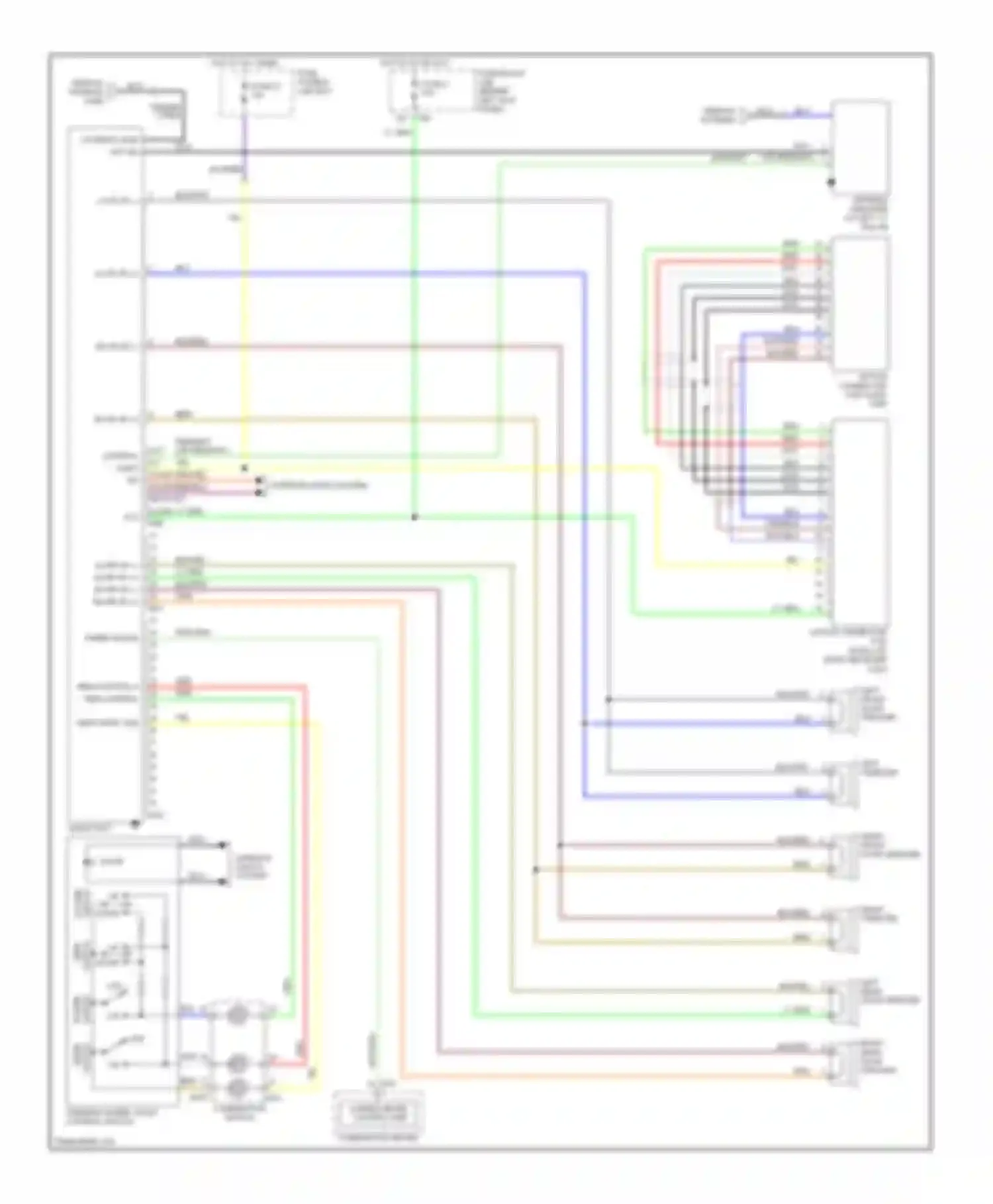 G35 Infiniti III (2002-2007): Radio circuit, sedan with base audio