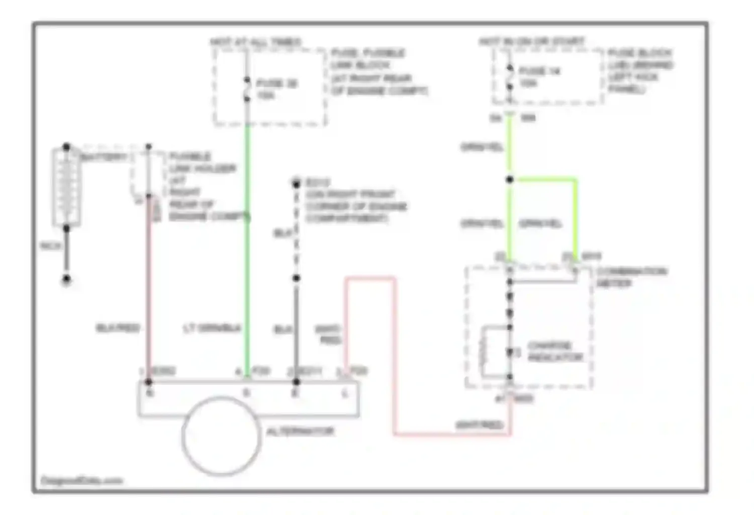 G35 Infiniti III (2002-2007): Charging circuit, rwd