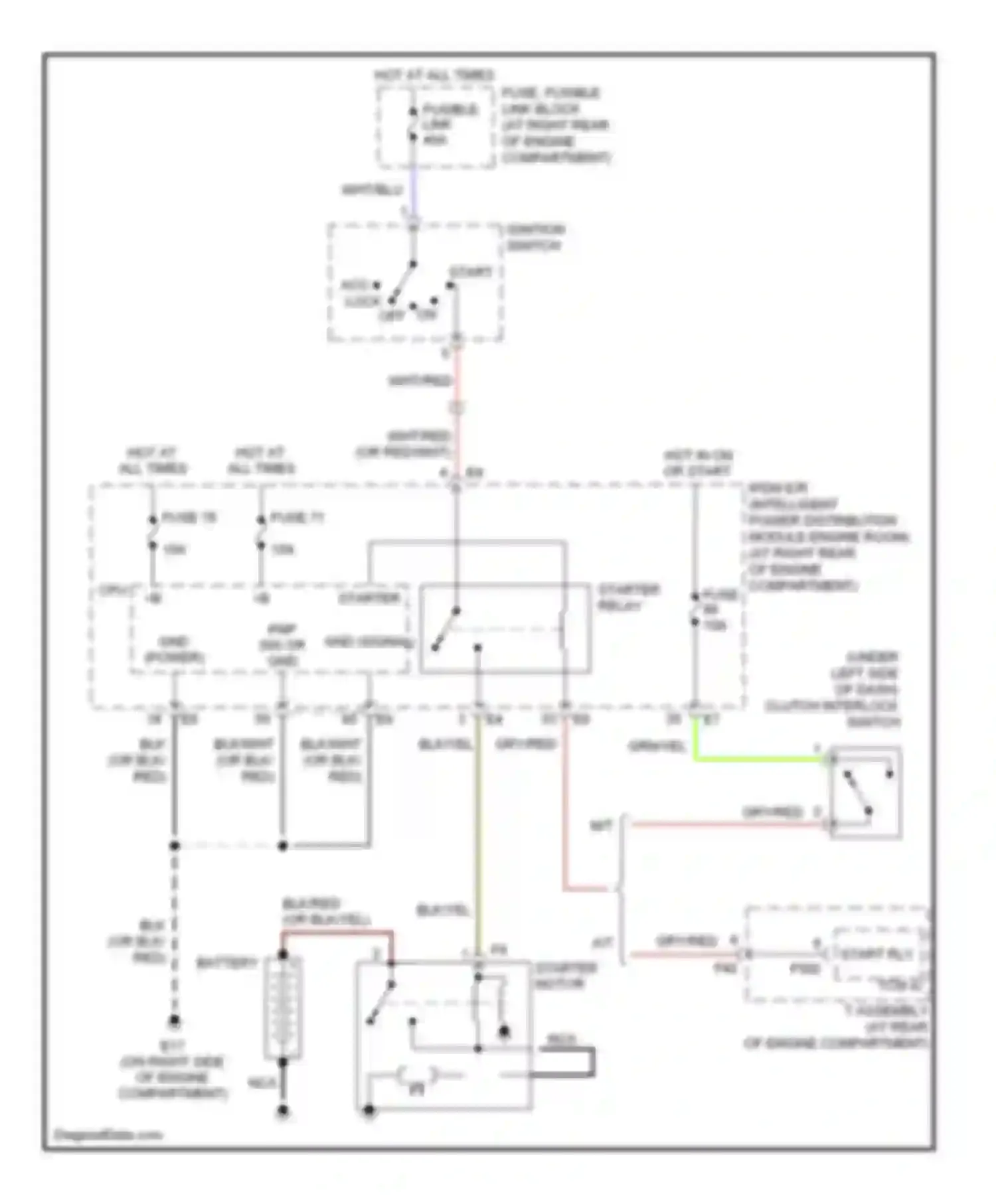 G35 Infiniti III (2002-2007): Starting circuit