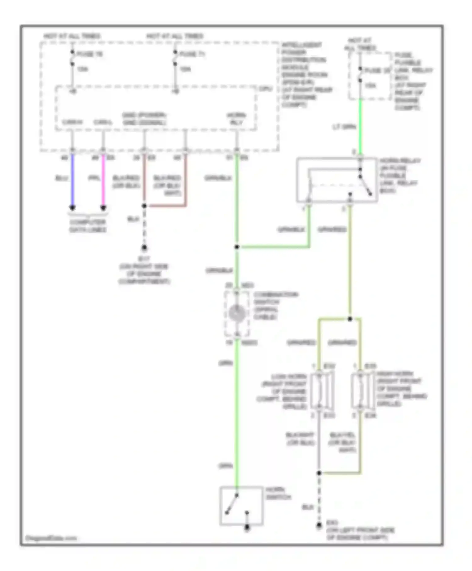 Wiring diagram hot at all times for Infiniti G35 III (2002-2007) (28 of 60)