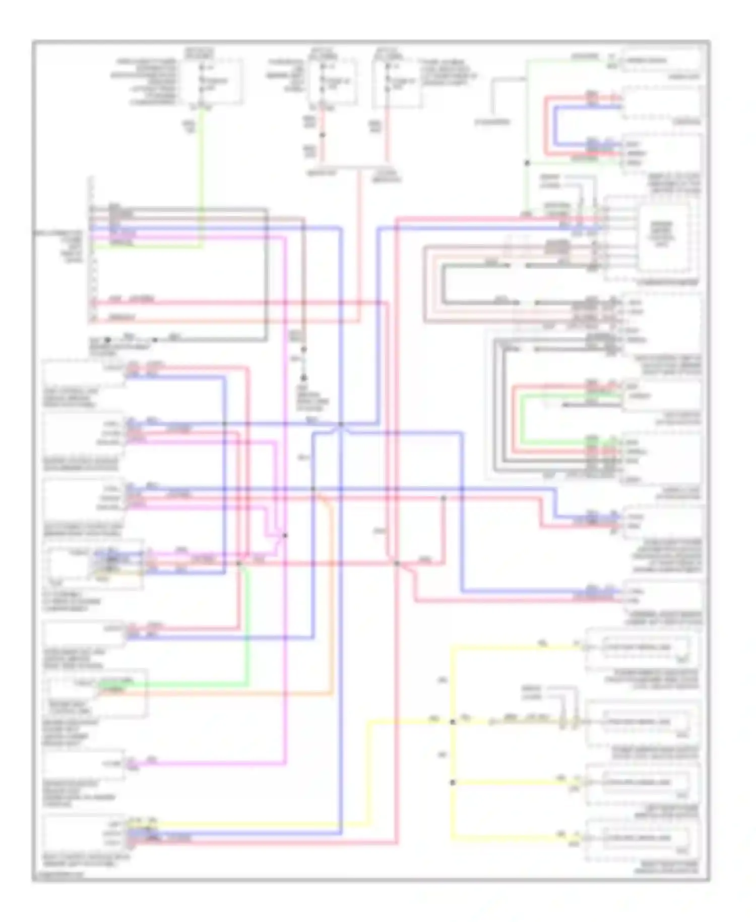 Wiring diagram left rear power window sub switch for Infiniti G35 III (2002-2007) (1 of 3)