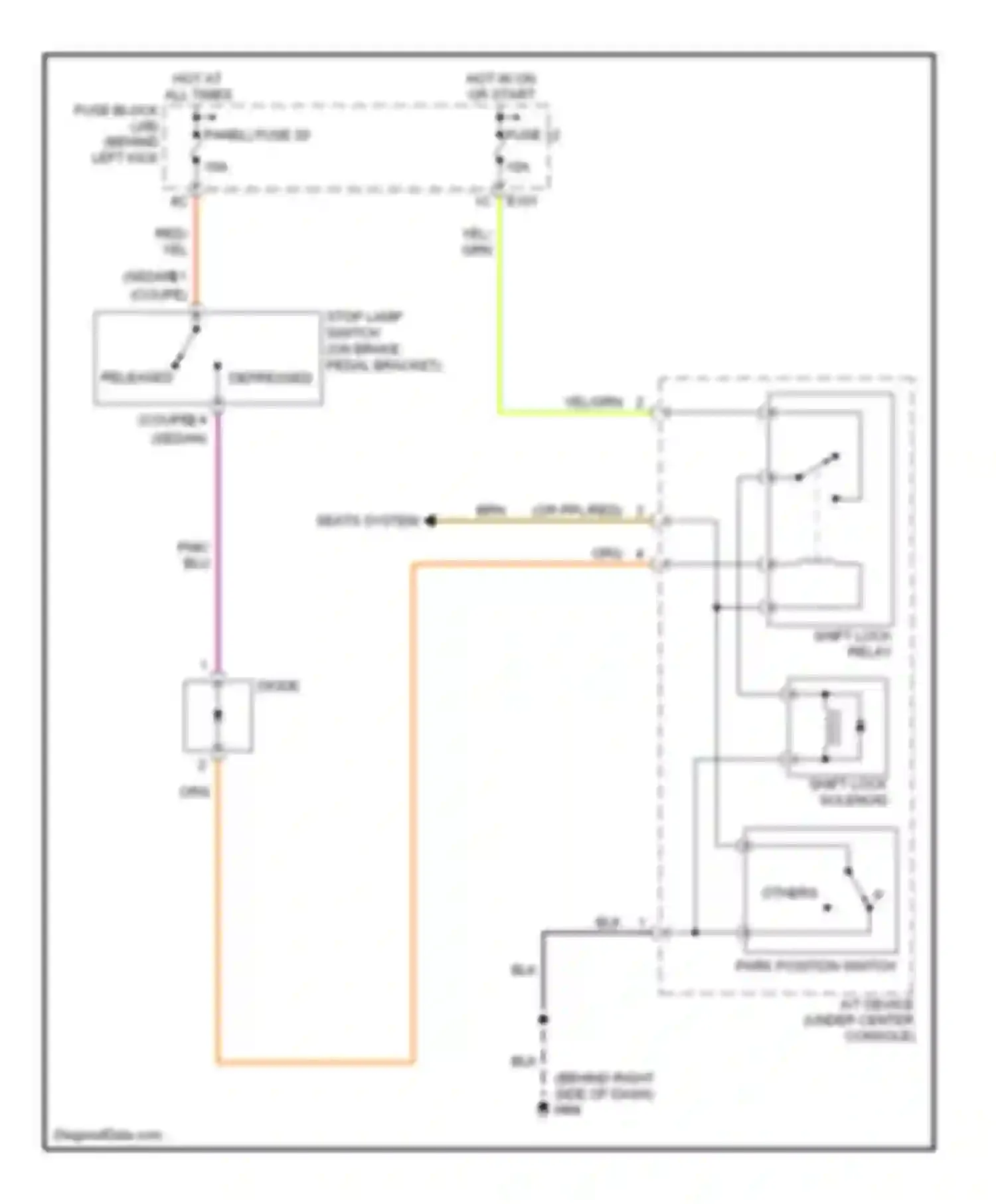 Wiring diagram seats system for Infiniti G35 III (2002-2007) (2 of 2)