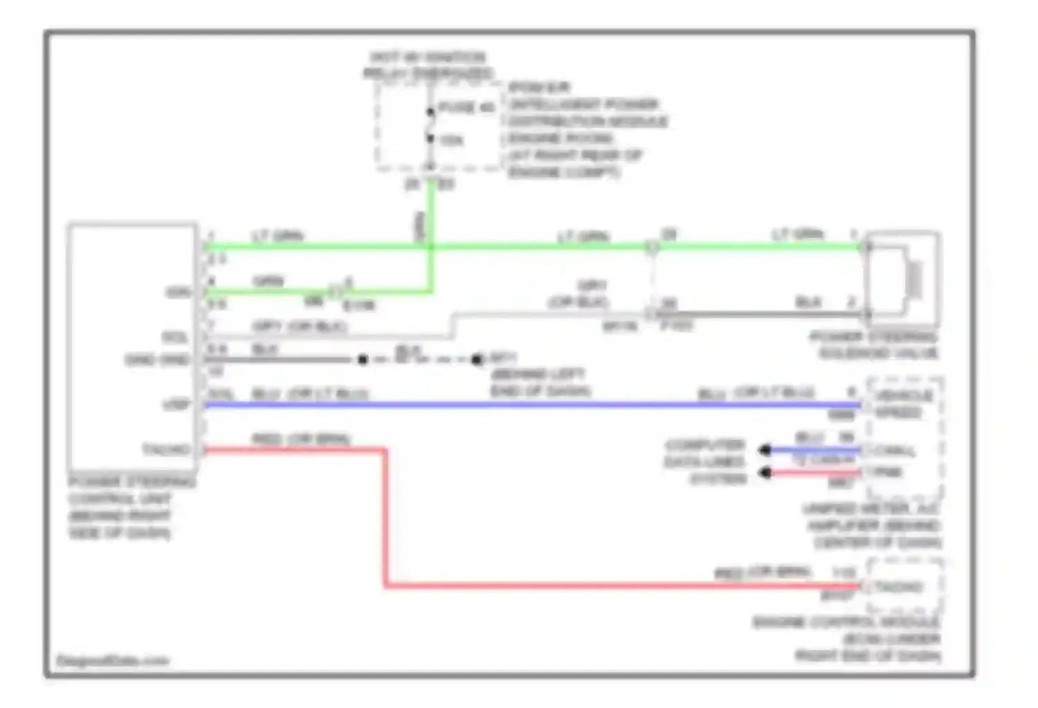 G37 Infiniti IV facelift (2006-2013): Electronic power steering circuit, without 4was