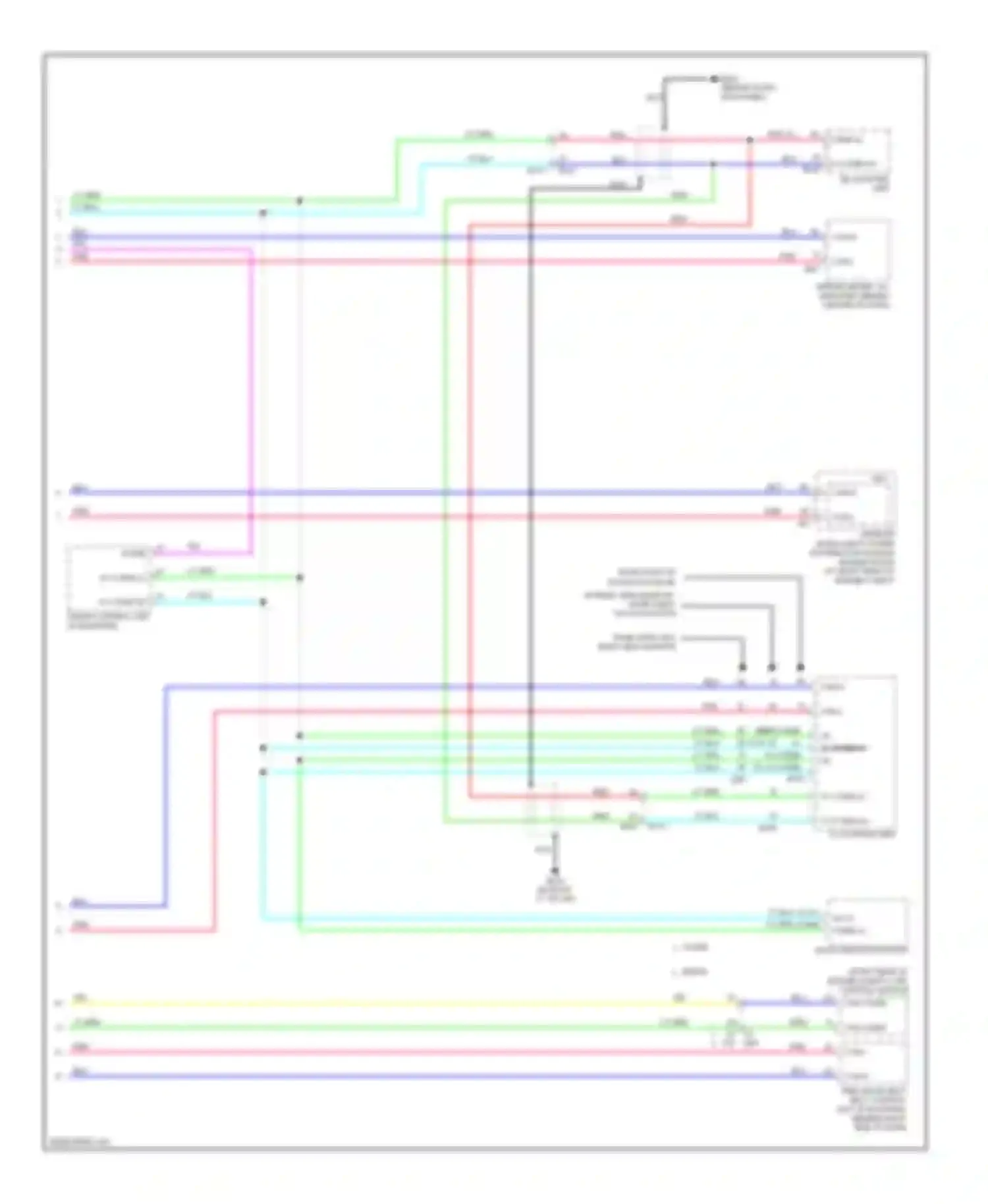 Wiring diagram base audio w/o rear view monitor for Infiniti G37 IV facelift (2006-2013) (1 of 1)