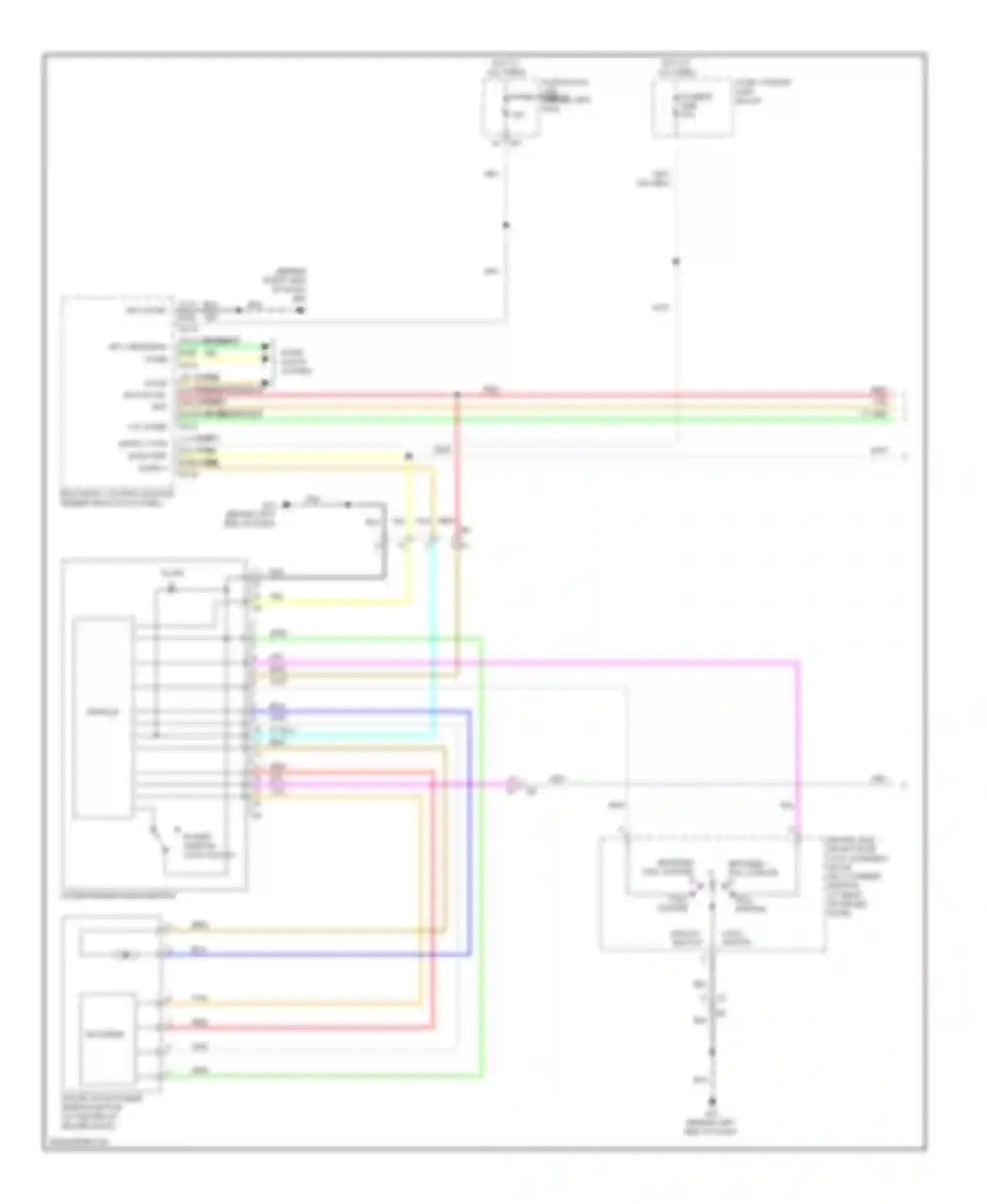 Wiring diagram door locks system for Infiniti G37 IV facelift (2006-2013) (4 of 6)