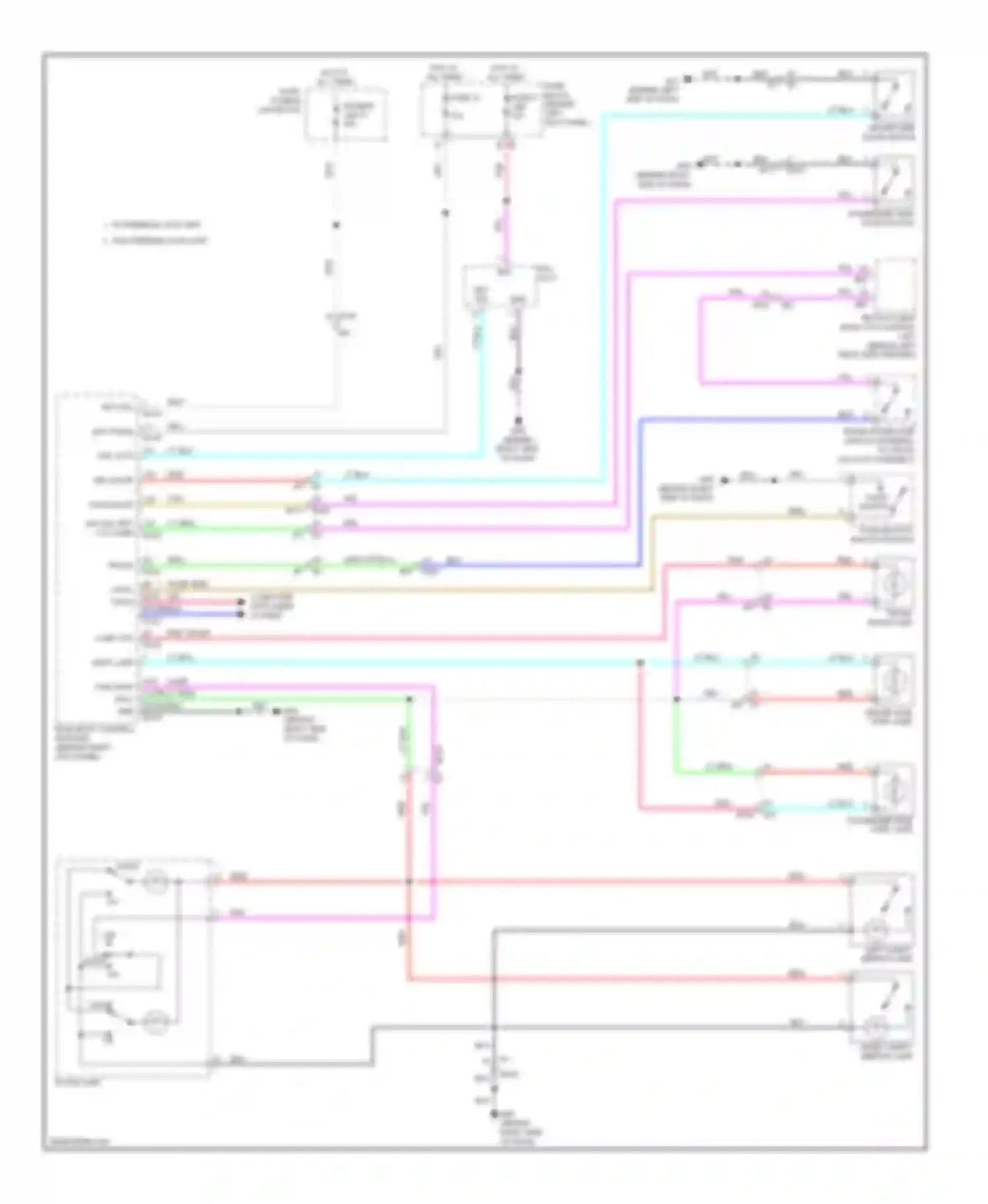 Wiring diagram door on for Infiniti G37 IV facelift (2006-2013) (1 of 2)
